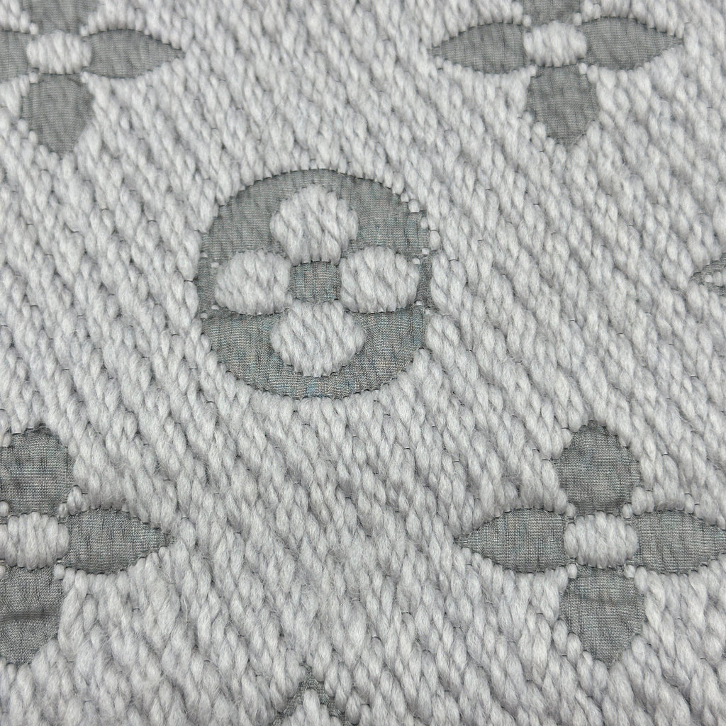 Louis Vuitton Logomania Wool Silk Gris Perle Scarf M74742