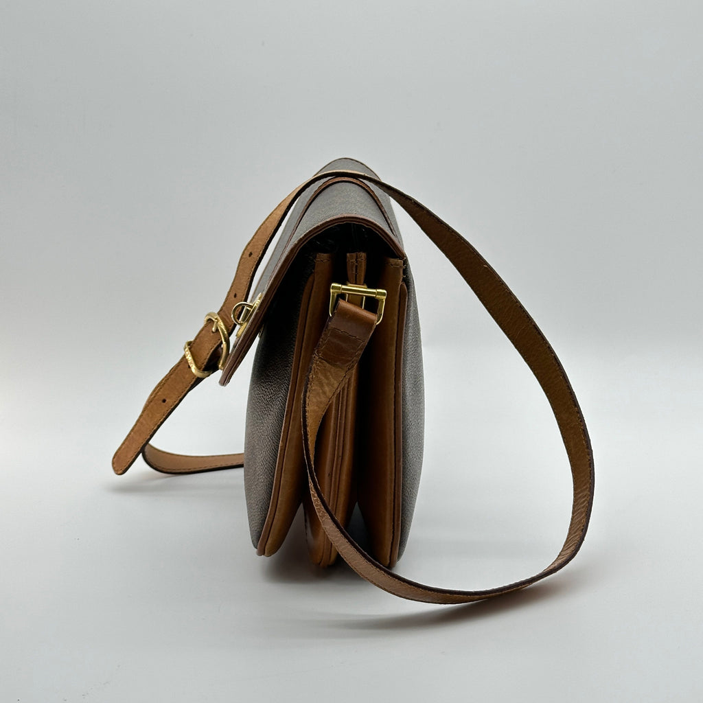 vintage celine starball brown macadam triomphe shoulder bag