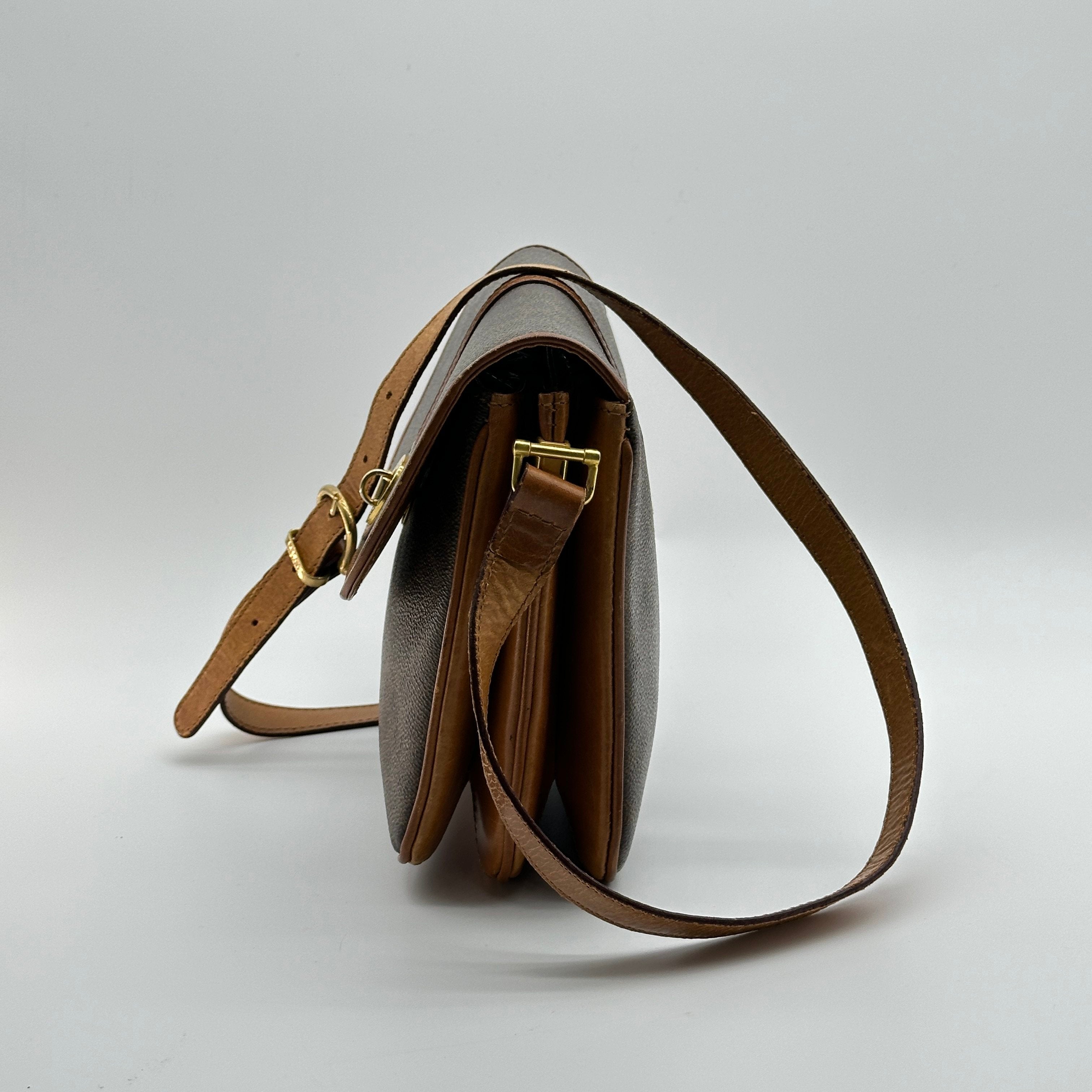 vintage celine starball brown macadam triomphe shoulder bag