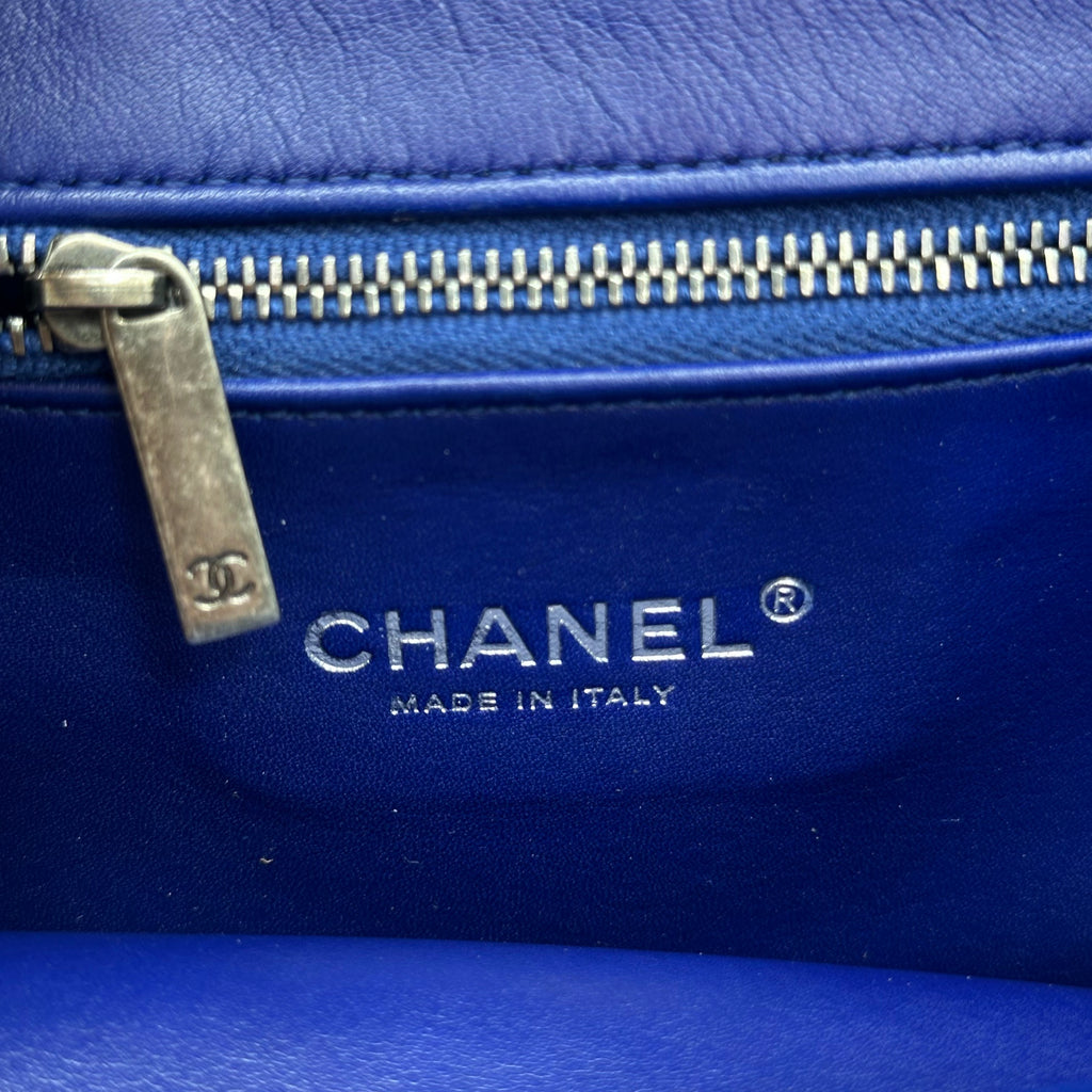 Chanel Blue Lizard Medium Perfect Edge Double Flap Bag production 17 Series