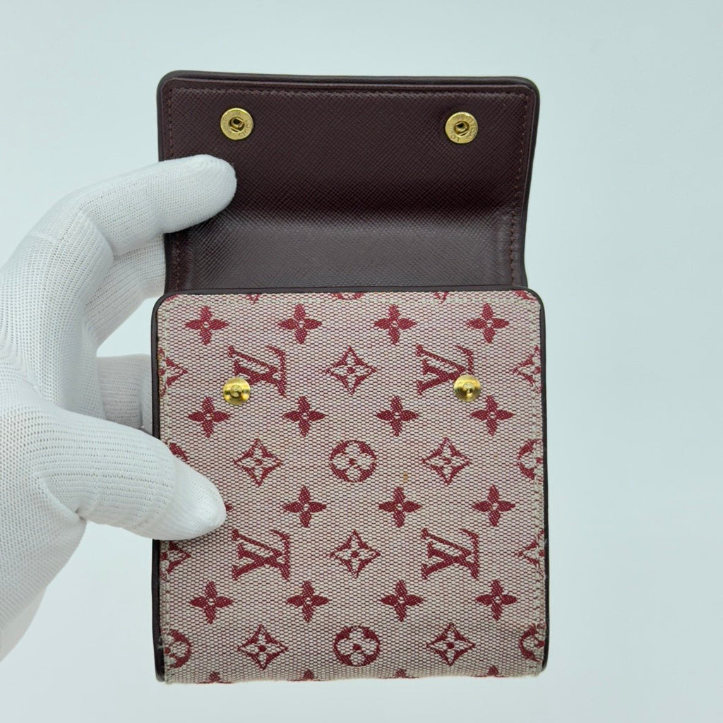 LV Louis Vuitton Monogram Mini Wallet strawberry pink vintage M92241