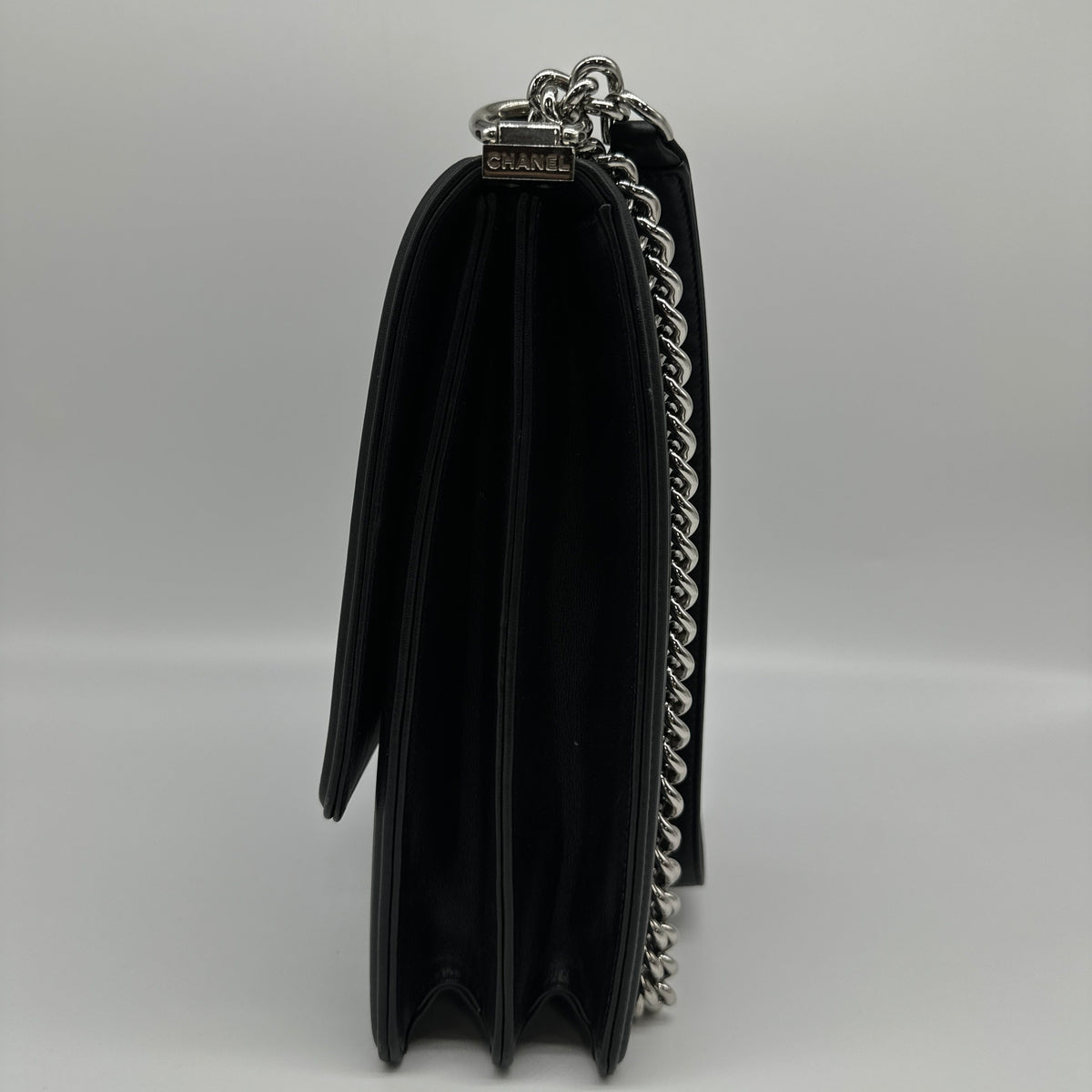 Chanel Quilted Lambskin Boy Small Black Shoulder Bag