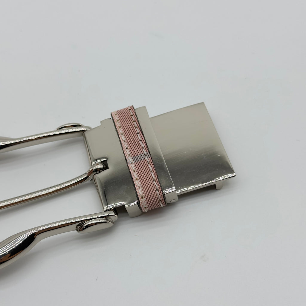 Burberry Vintage Check Pink Leather Belt