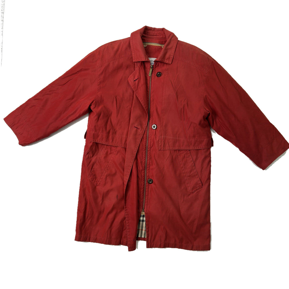 Burberrys gabardina roja vintage rojo