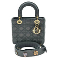 Christian Dior Lambskin Small My ABCDior Lady Dior Grey