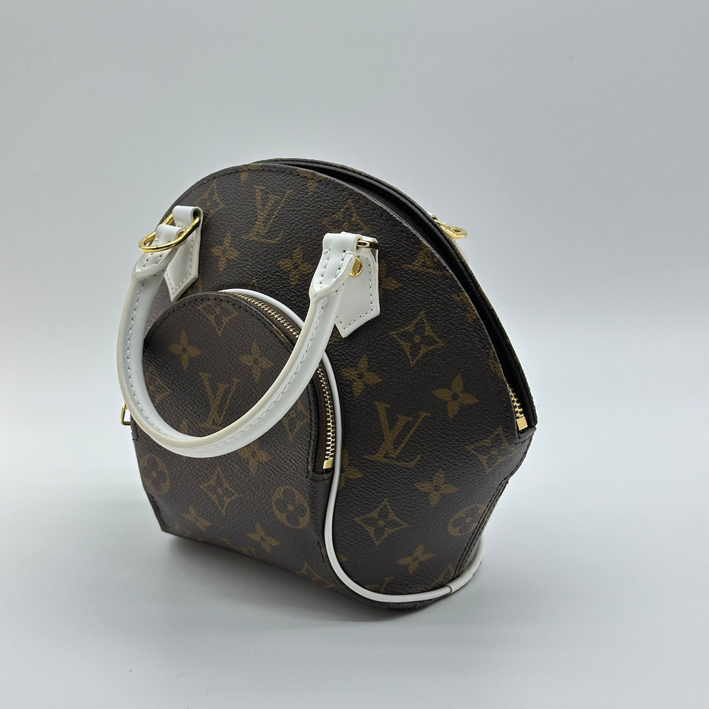 Louis Vuitton Monogram Ellipse BB Brown White Shoulder Bag