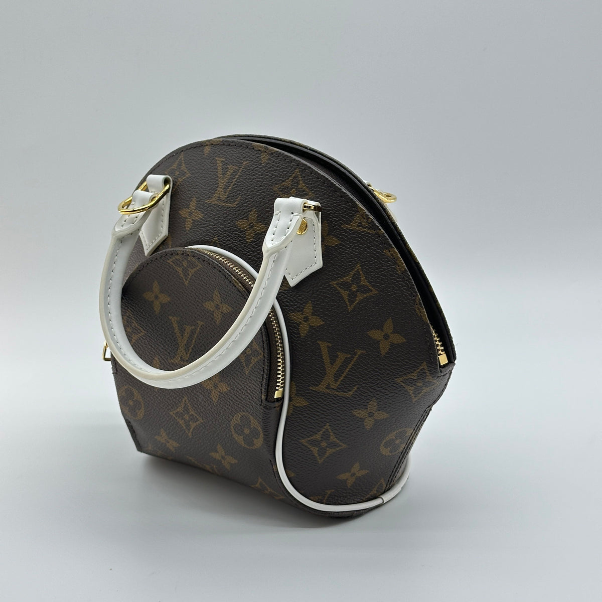 Louis Vuitton Monogram Ellipse BB Brown White Shoulder Bag