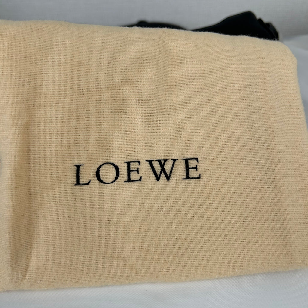 Loewe Vintage Leather Shoulder Bag Handbag Black