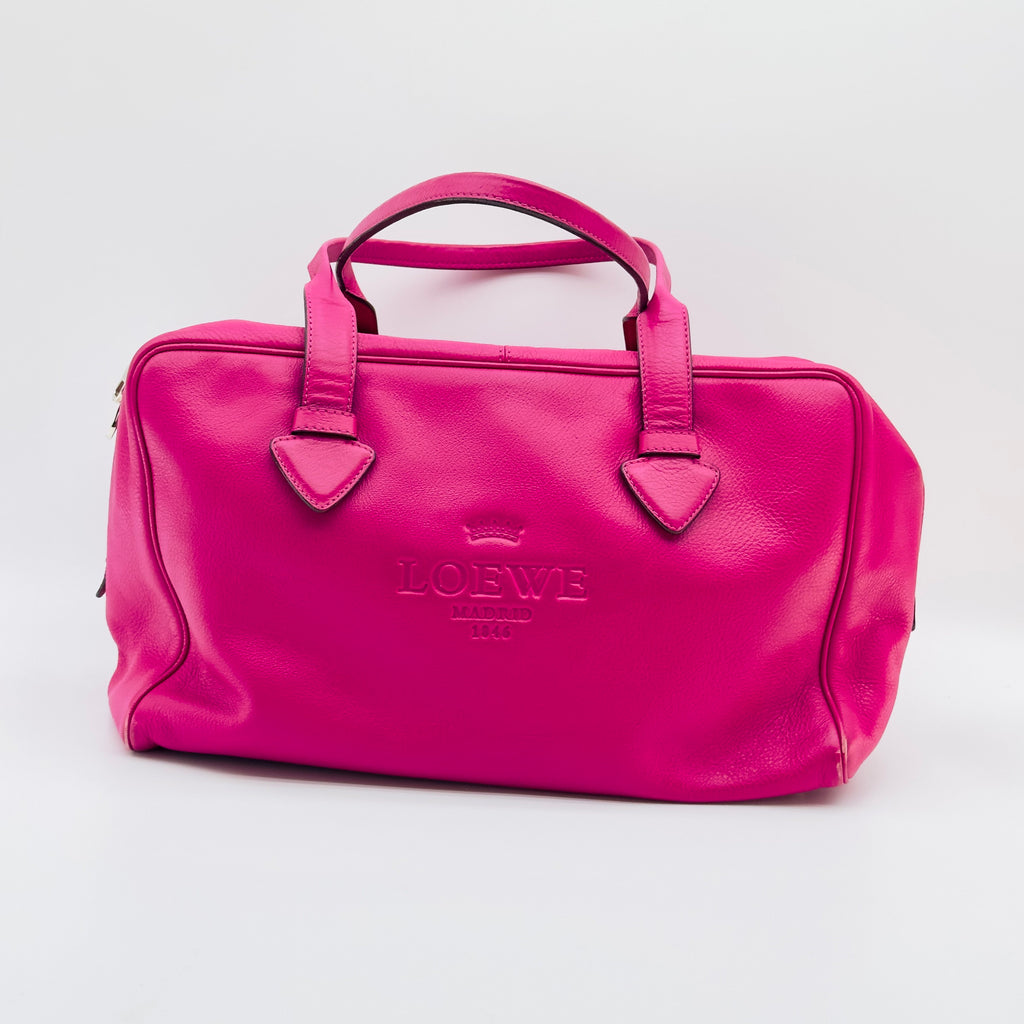 Loewe Grained Leather Heritage Small Pink Handbag