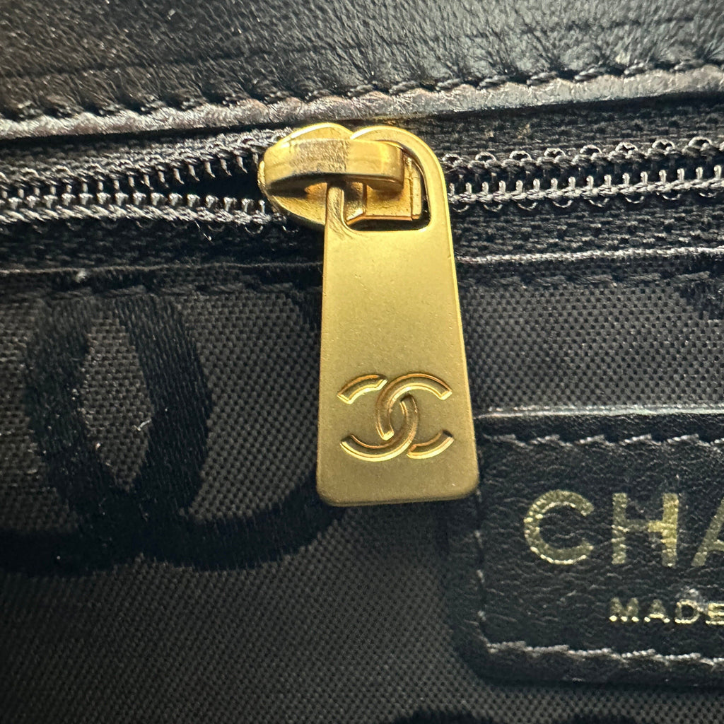 Chanel Boy North-South Quilted Navy Calfskin Shoulder Bag
