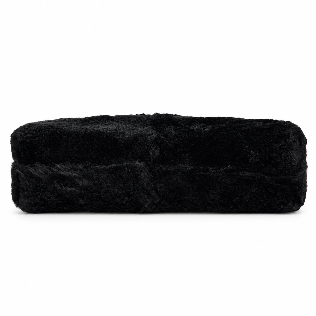 ▼JAPAN ONLY▼CHANEL Rabbit Fur Chain Tote Bag with CC Logo Black 6XXXXXX
