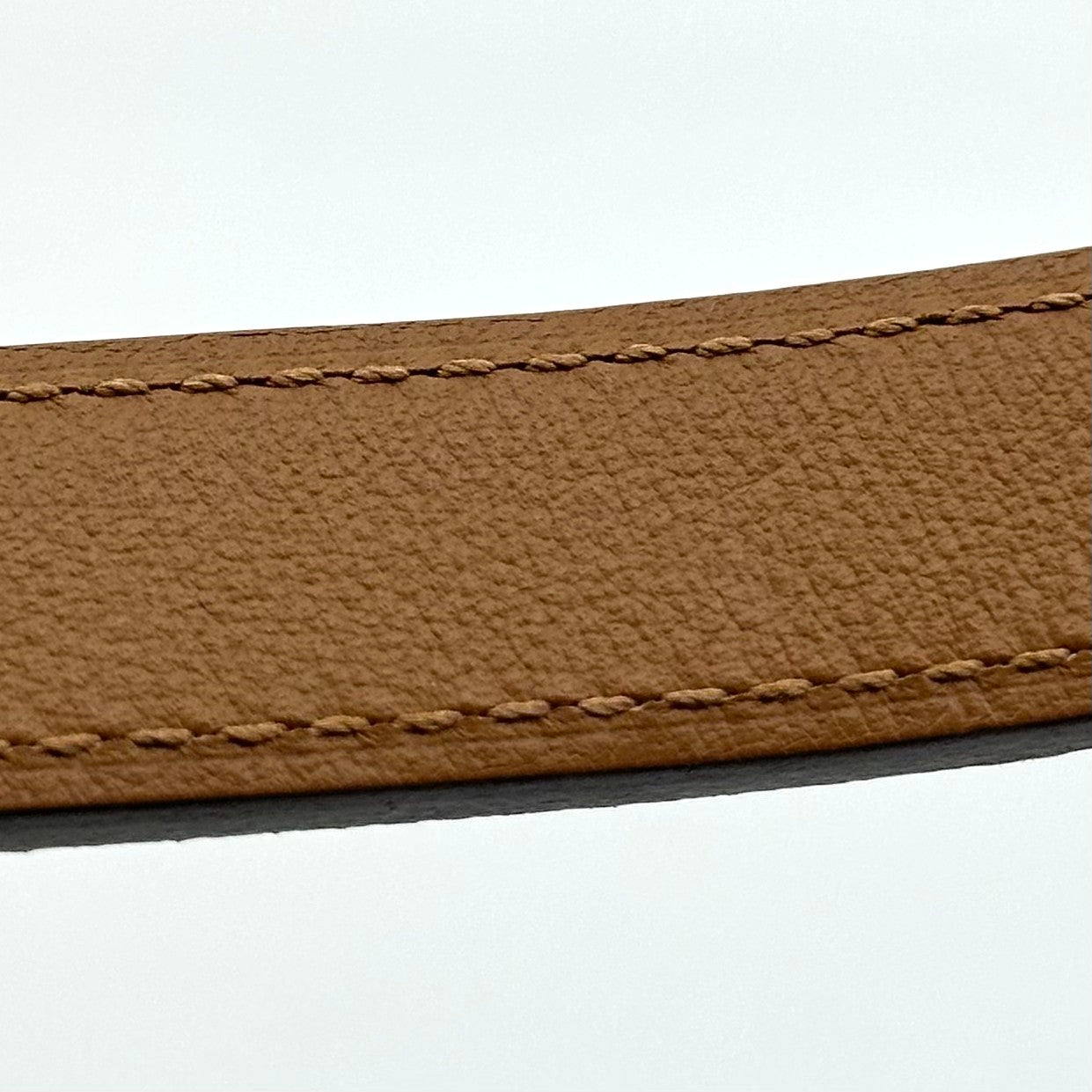 Hermès Hermes Kelly 18 White Belt with Silver Hardware U Stamp (2022) Epson