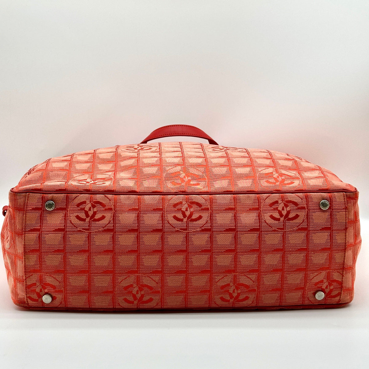 Chanel Nylon New Travel Line Red Tote Bag