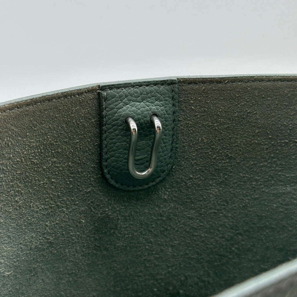 Celine Sangle Leather Green Bucket Shoulder Bag
