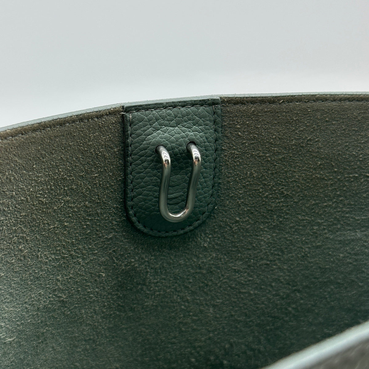 Celine Sangle Leather Green Bucket Shoulder Bag