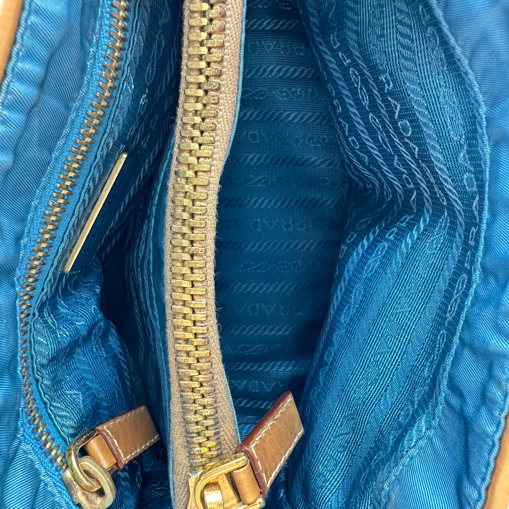 prada cloth mini bag multicolor printed canvas