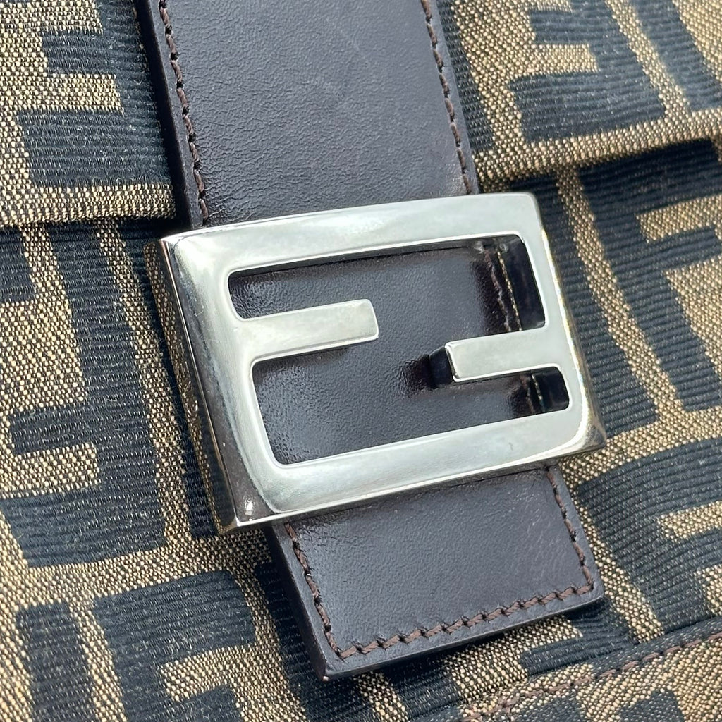 FENDI Zucca FF Logo Mamma Baguette Shoulder Bag Vintage
