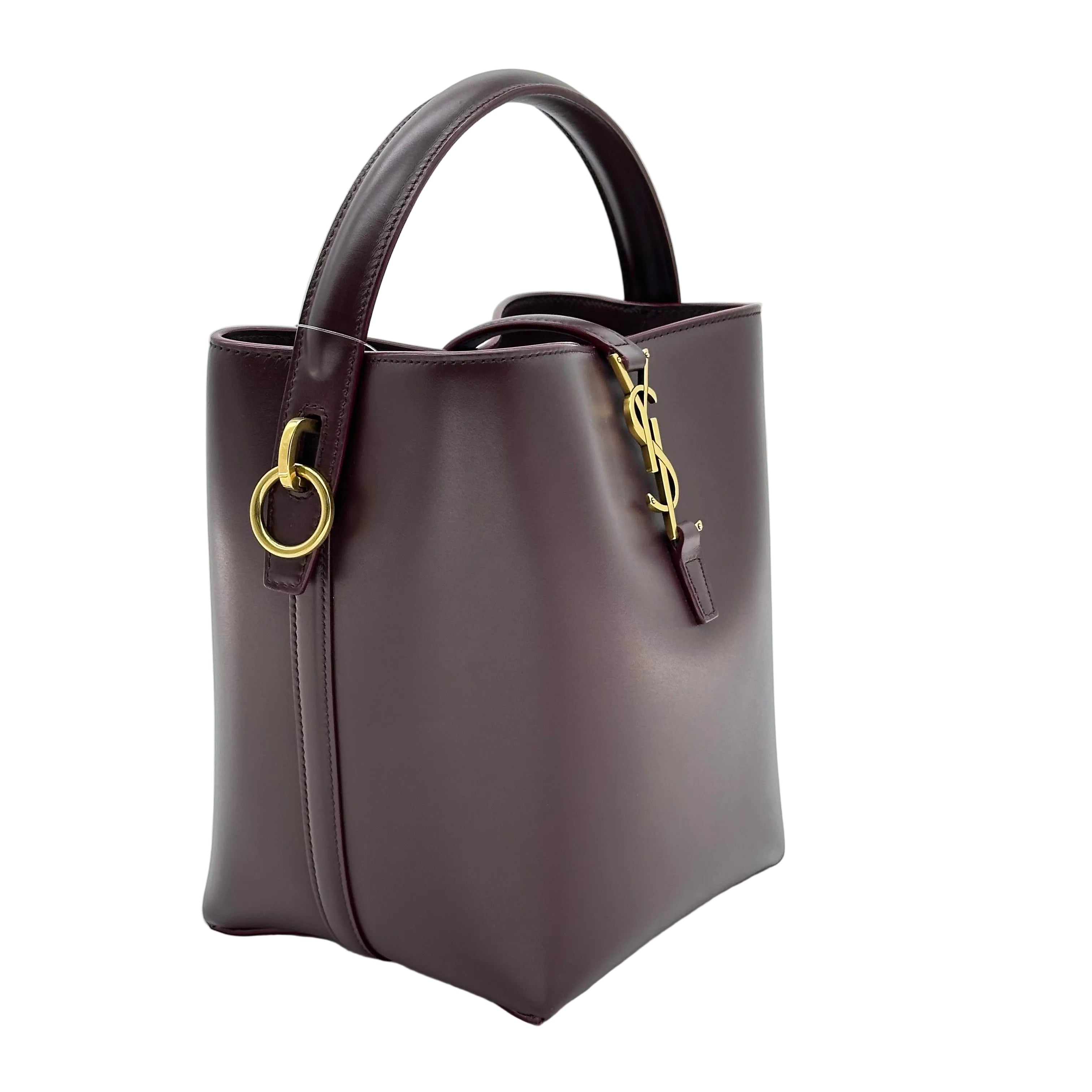 Yves Saint Laurent Sac à main 2 voies en cuir YSL LE 37 Violet 749036