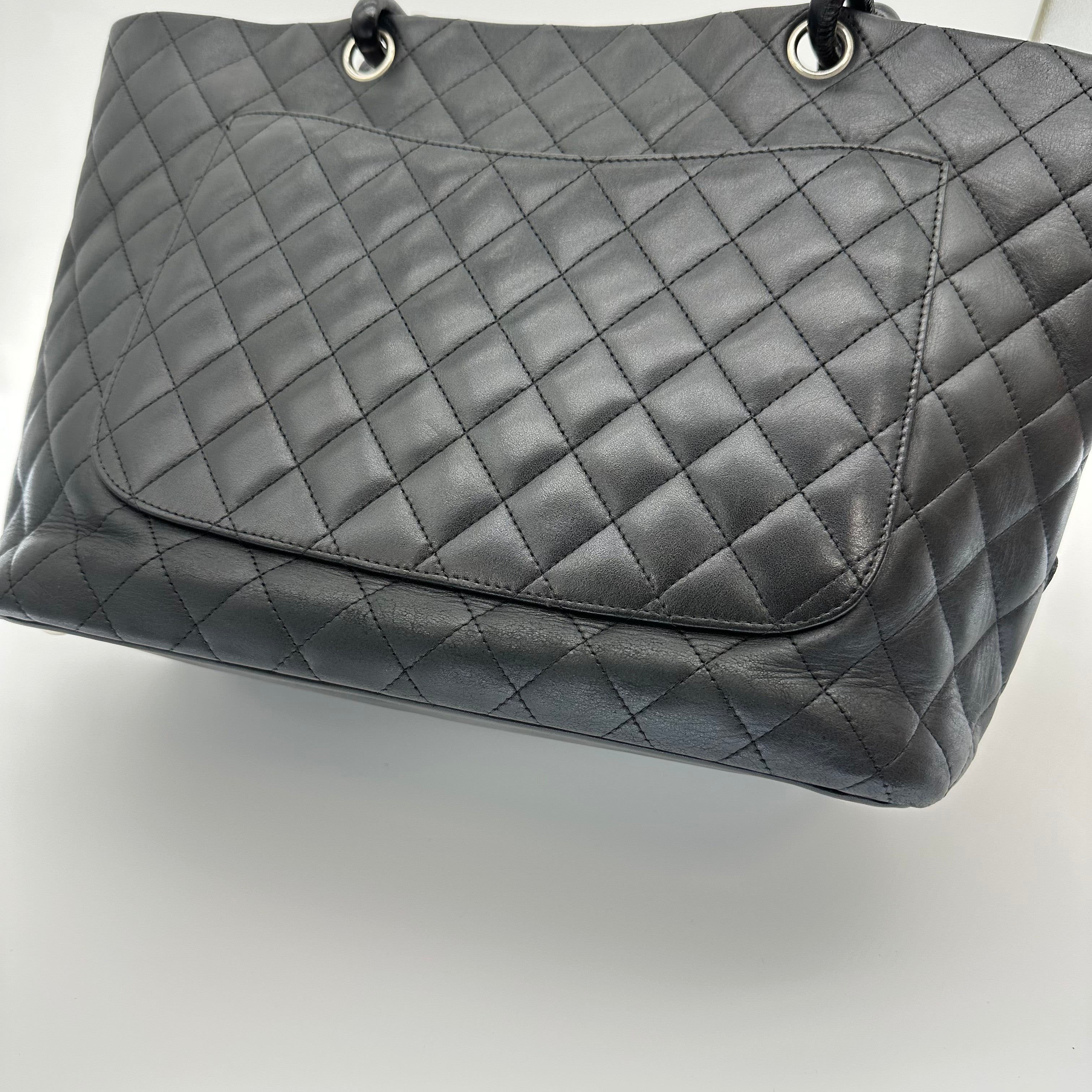 Chanel Cambon Leather Tote Bag black