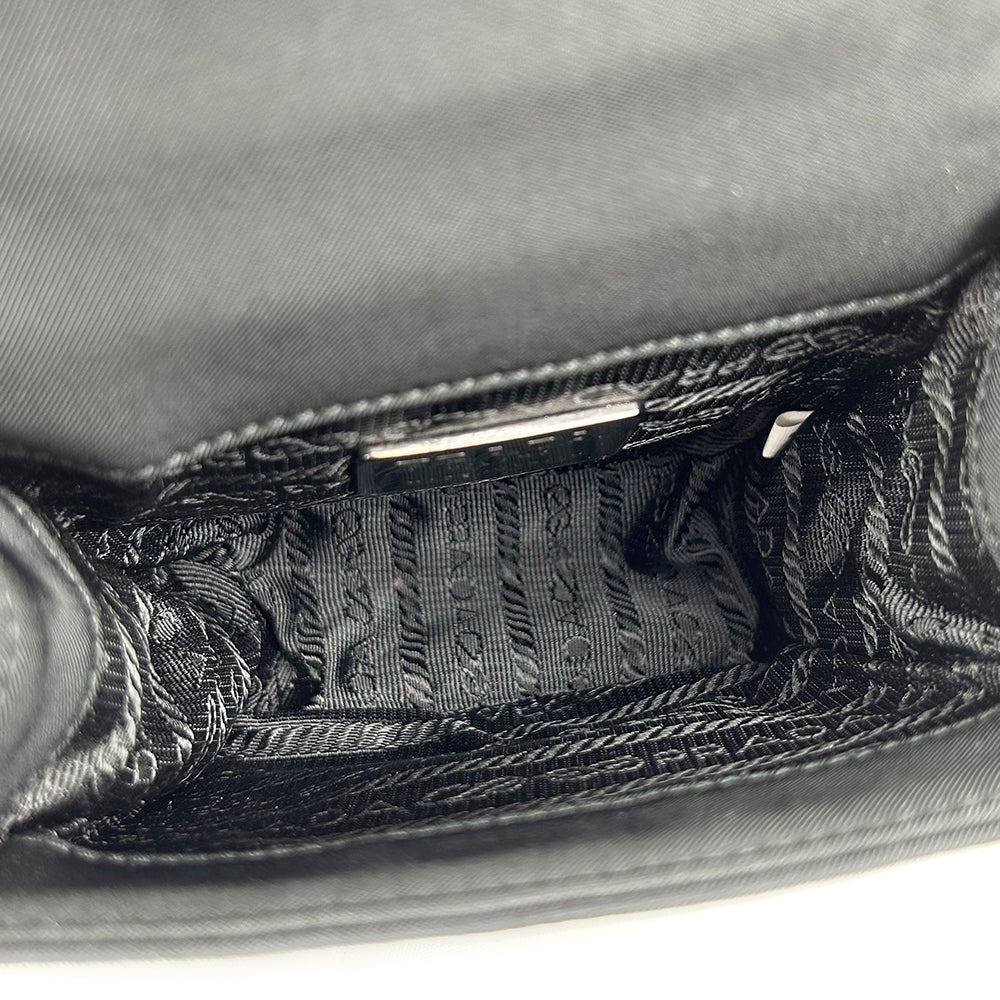 Prada Mini Sacoche Crossbody Shoulder Bag Black