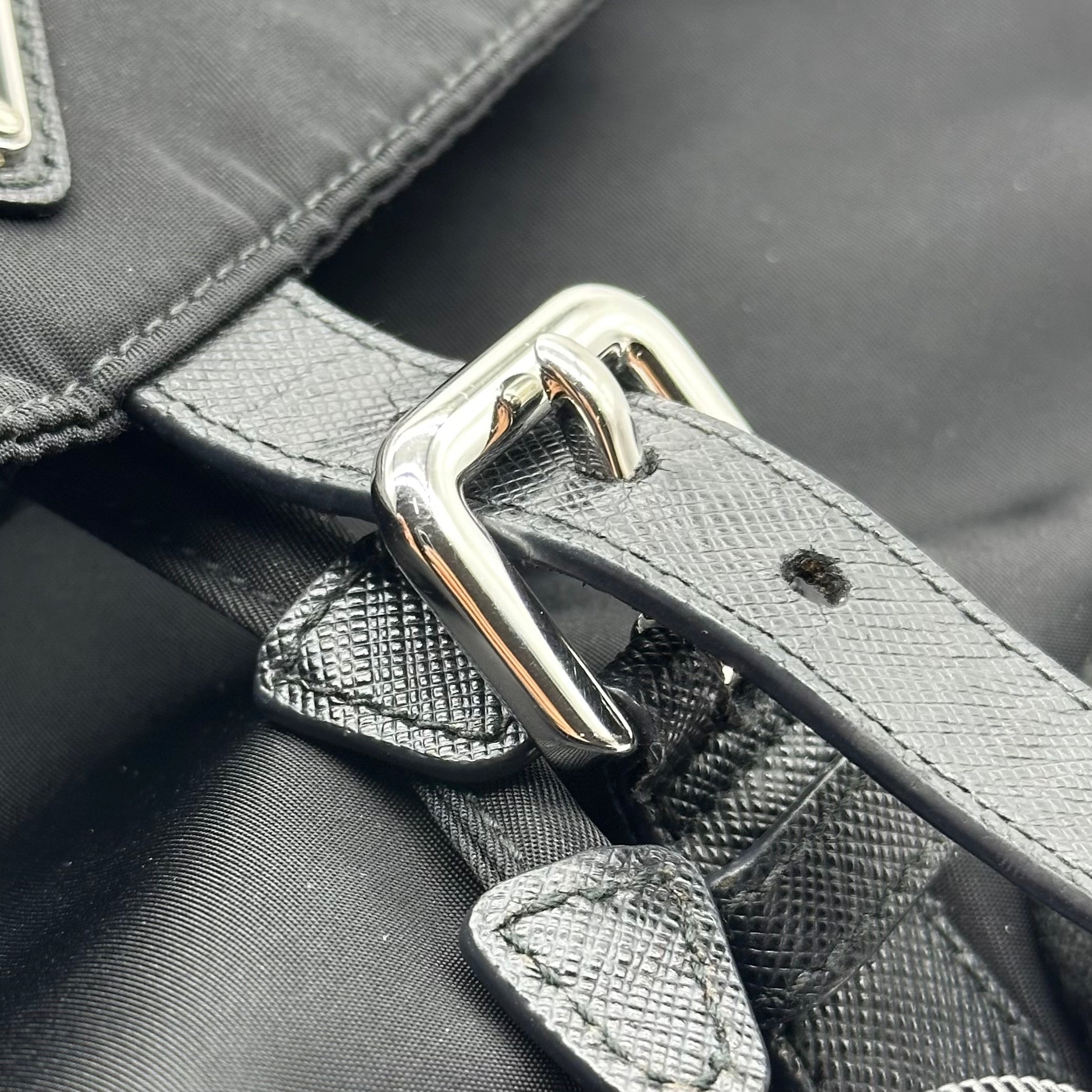 Prada Nylon Rucksack Backpack Bag Black