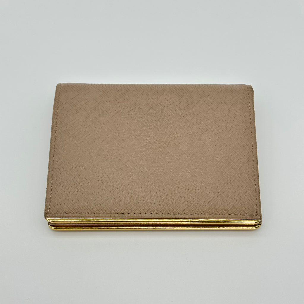 Prada Saffiano leather small bi-fold wallet
