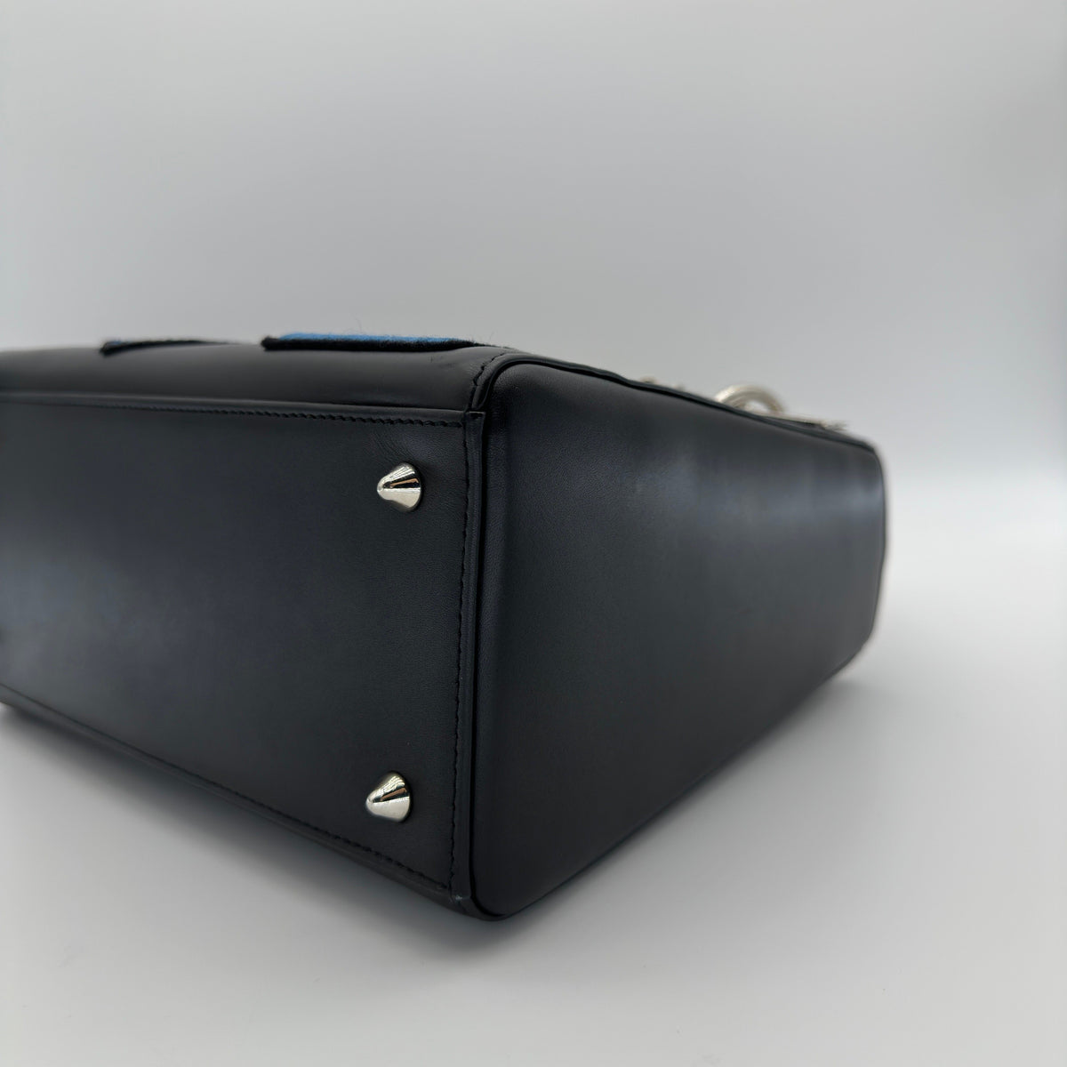 Dior Smooth Calfskin Lucky Badges Lady Dior Medium Black Handbag