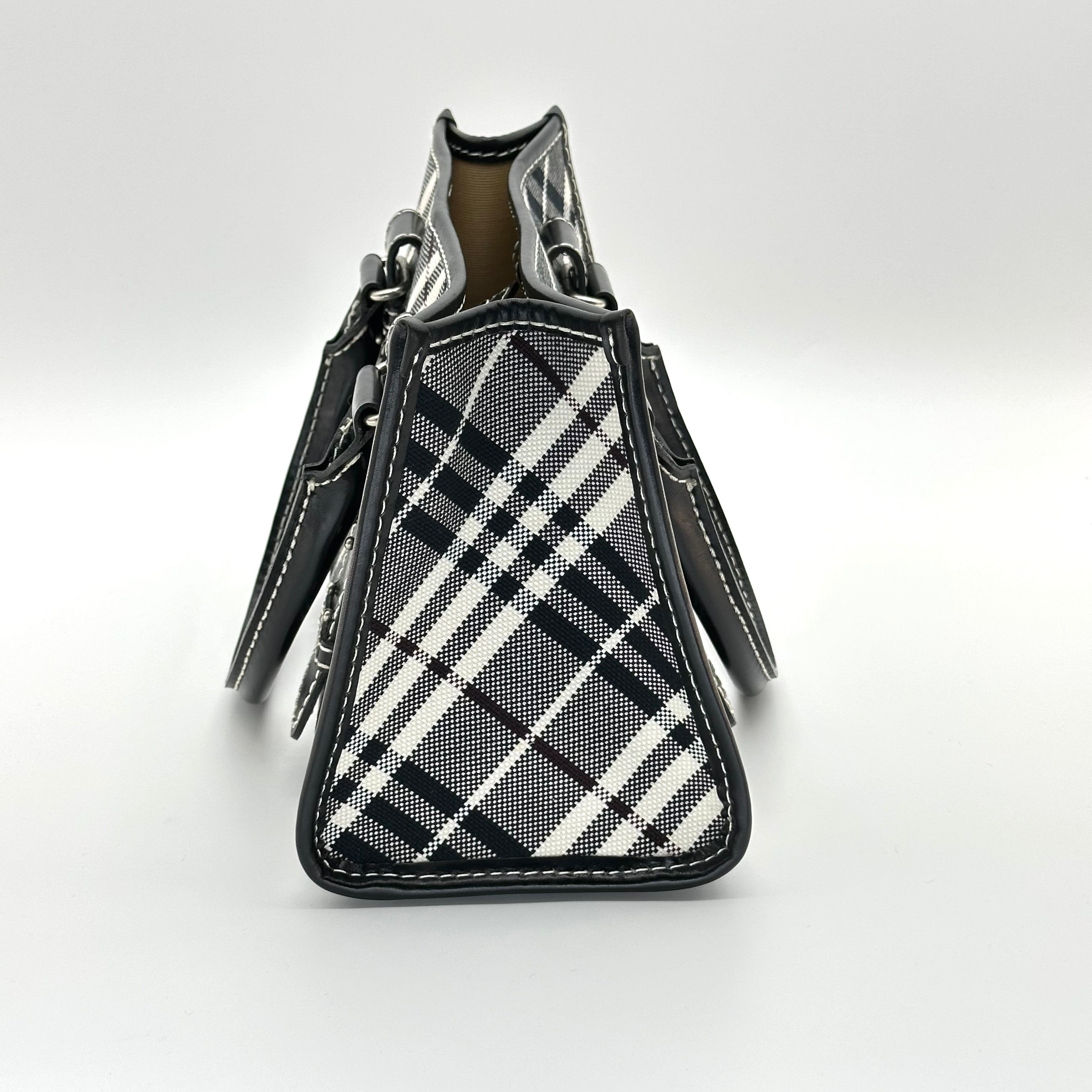 Burberry Belted handle handbag Nova check canvas