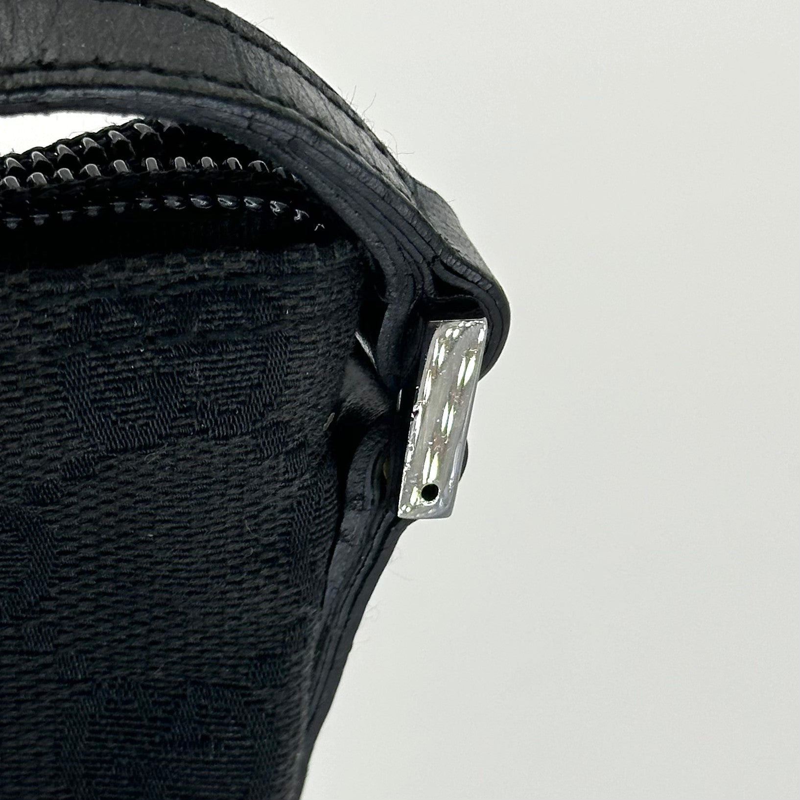 Gucci GG Monogram Black Boat Pochette Handbag