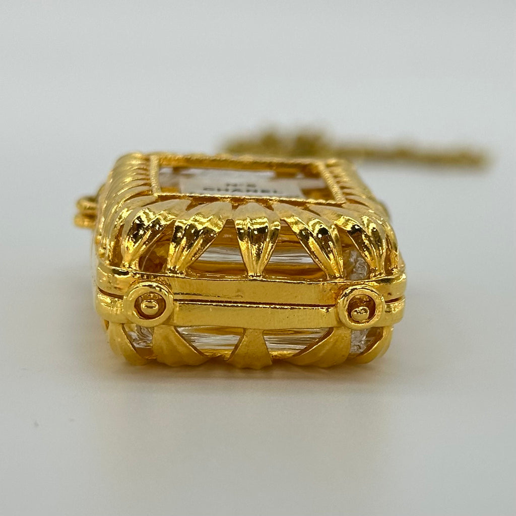 Chanel No. 5 Parfume Mini Bottle Chain Necklace vintage