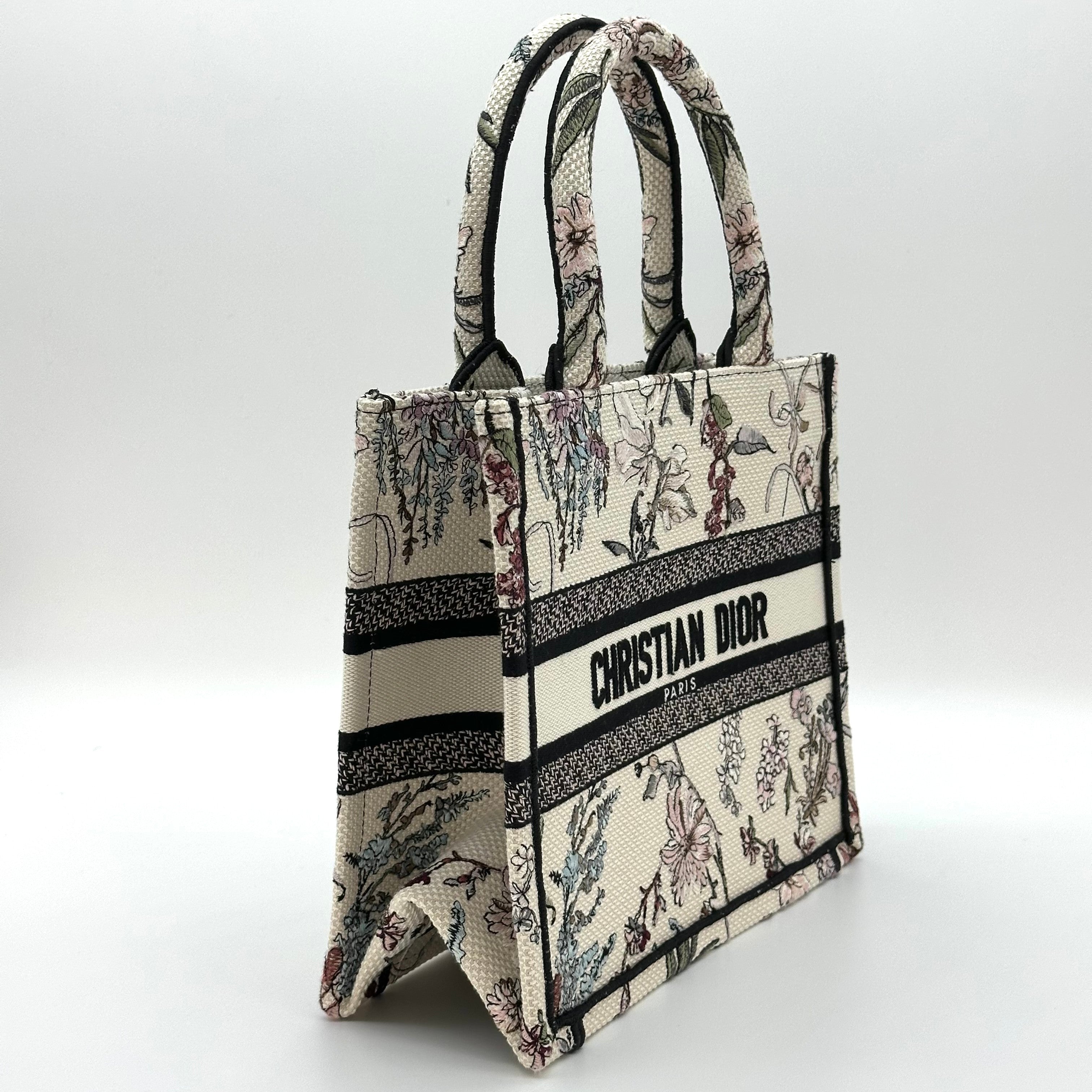 Christian Dior Book Tote canvas Handbag Small