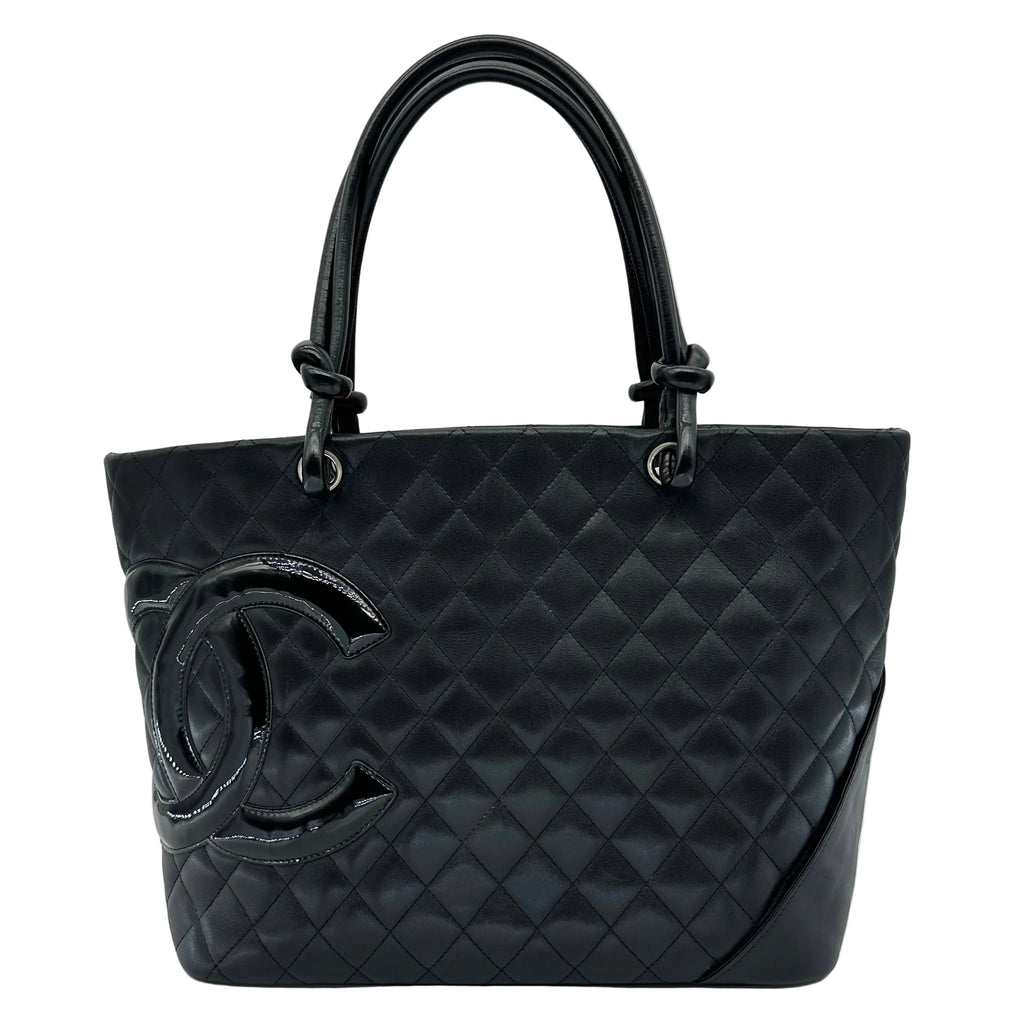 Chanel Cambon Leather Tote Bag black