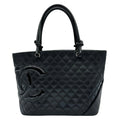 Chanel Cambon Leather Tote Bag black