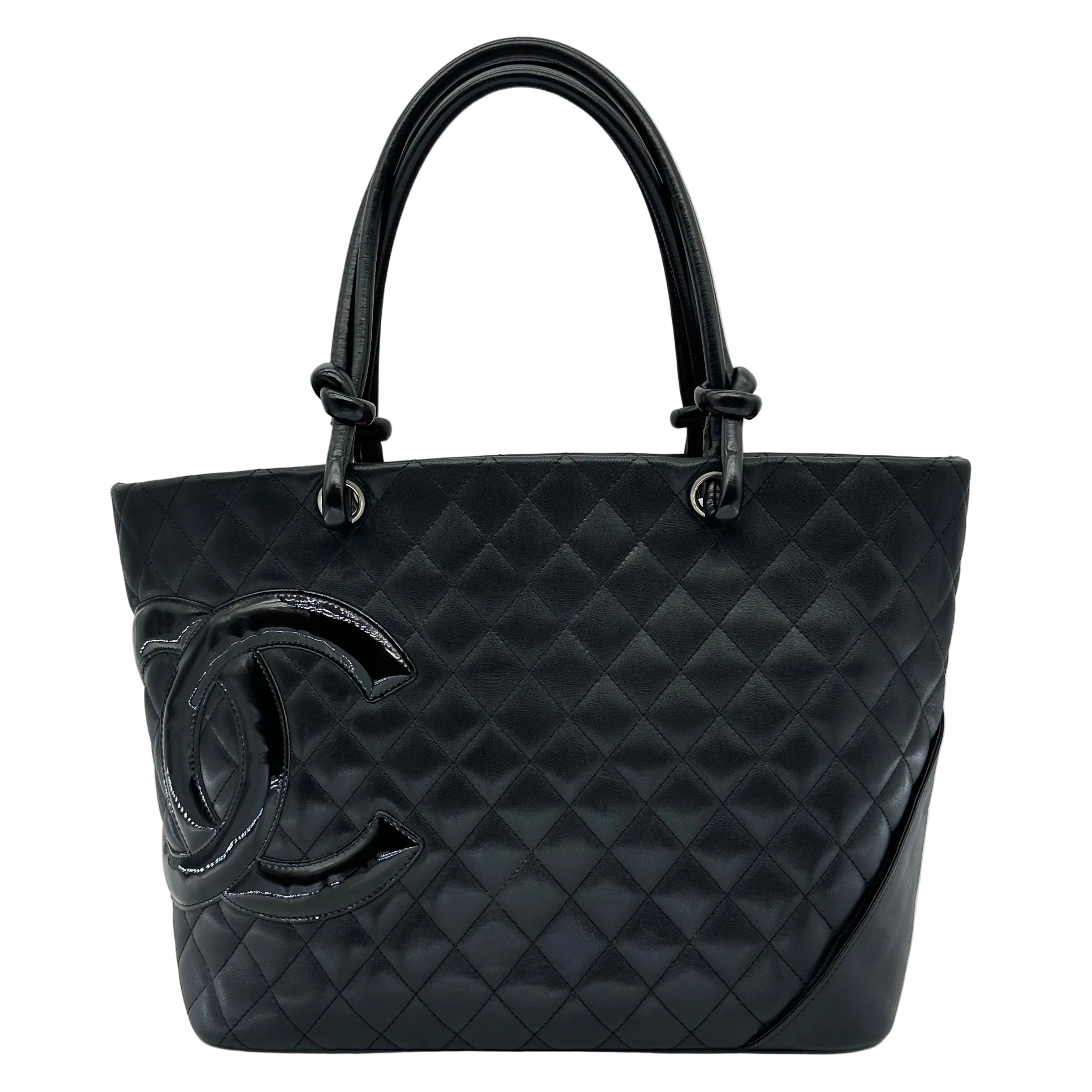 Chanel Cambon Leather Tote Bag black