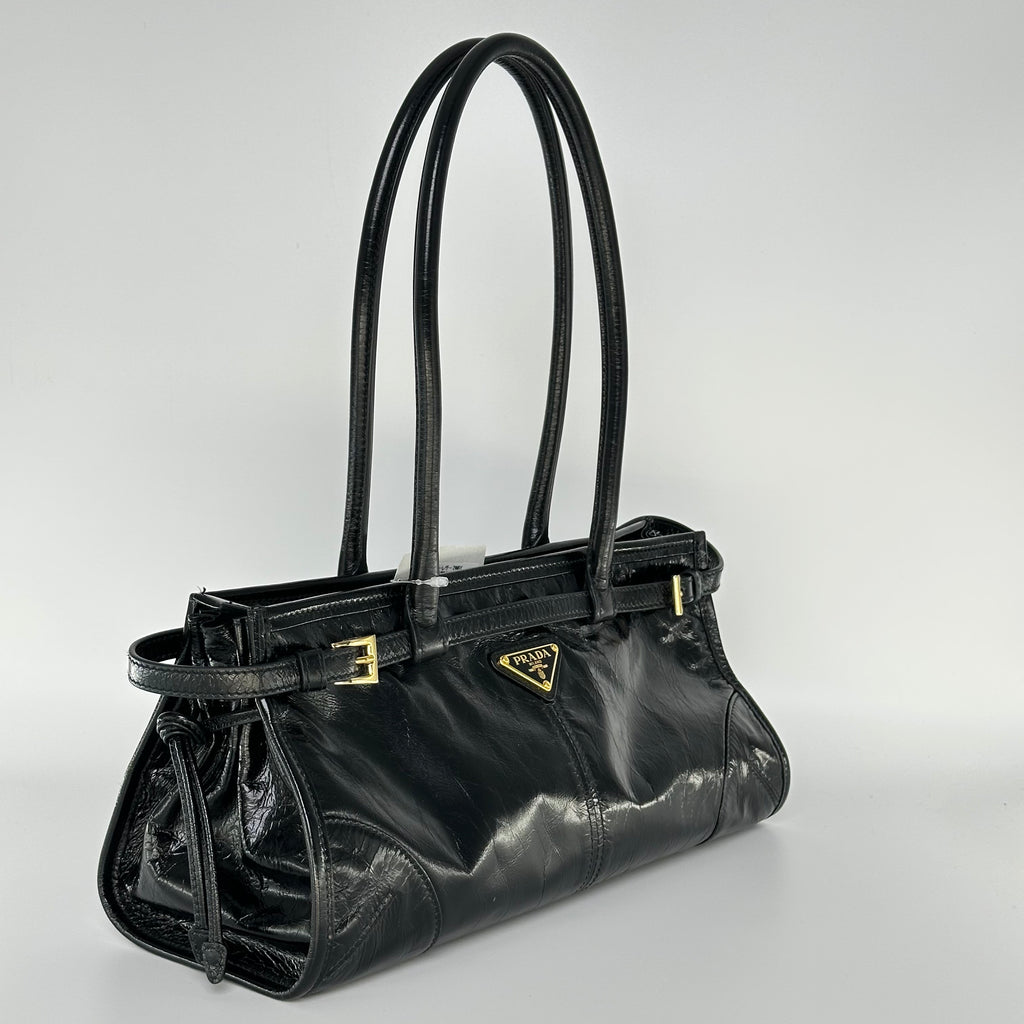 Prada Bonnie Calfskin Leather Handbag Shoulder Bag Crossbody Medium
