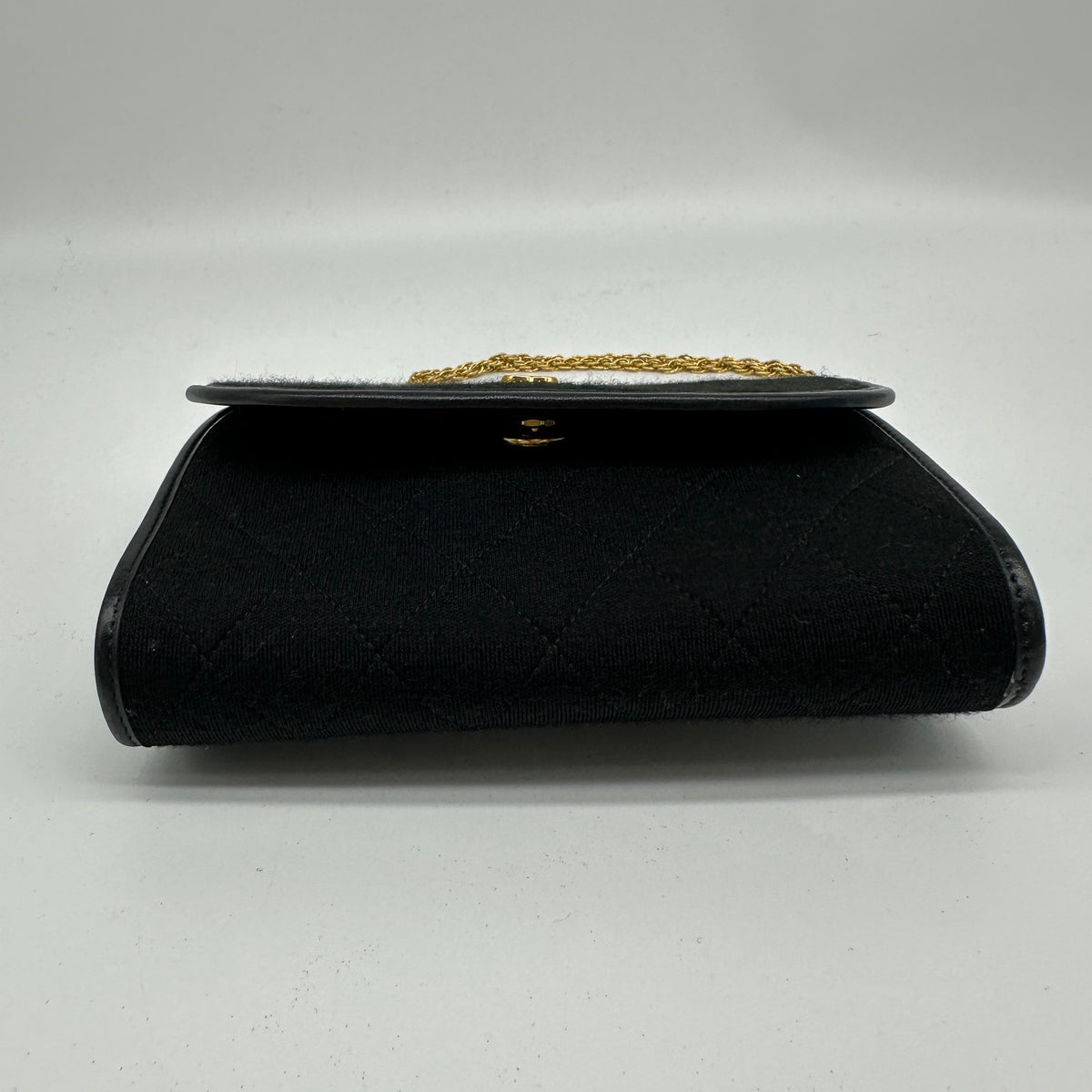 Chanel Coco Mark Black Fabric Chain Shoulder Bag