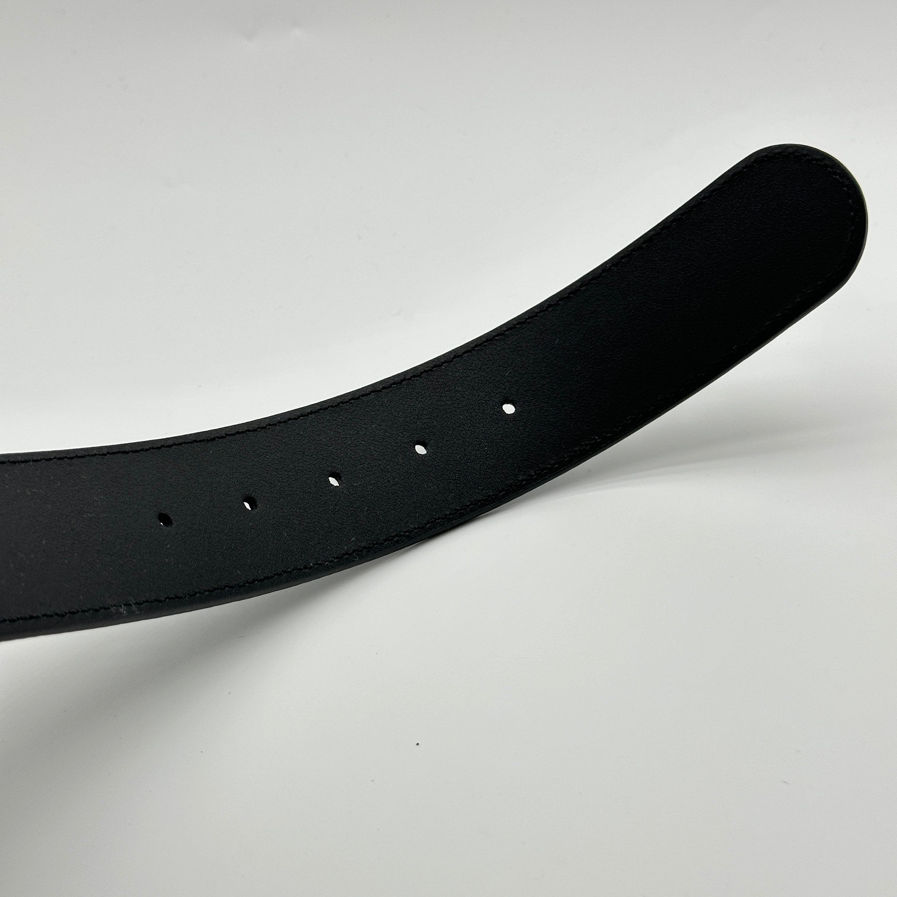 gucci gg supreme leather belt black