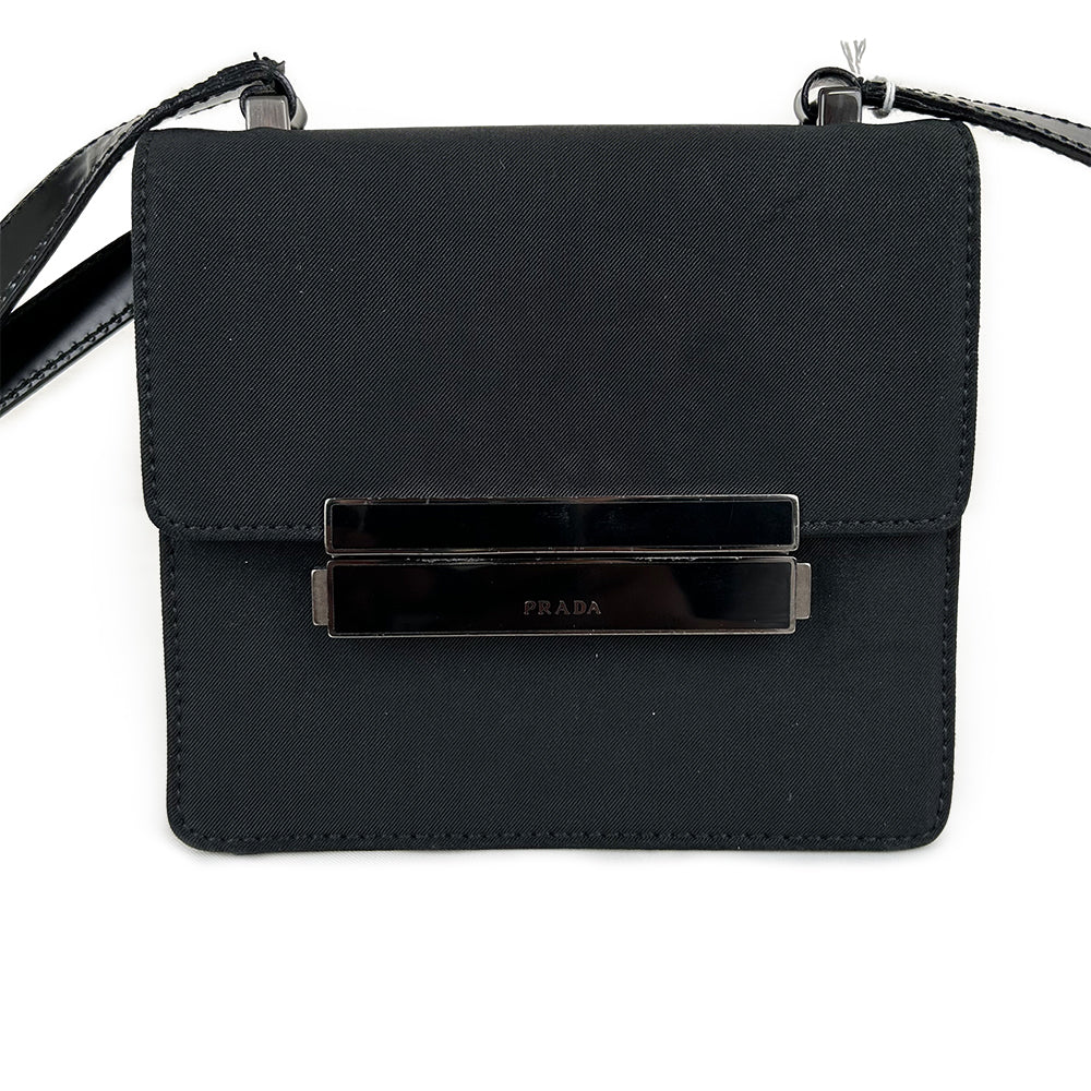 Prada Mini Sacoche Crossbody Shoulder Bag Black