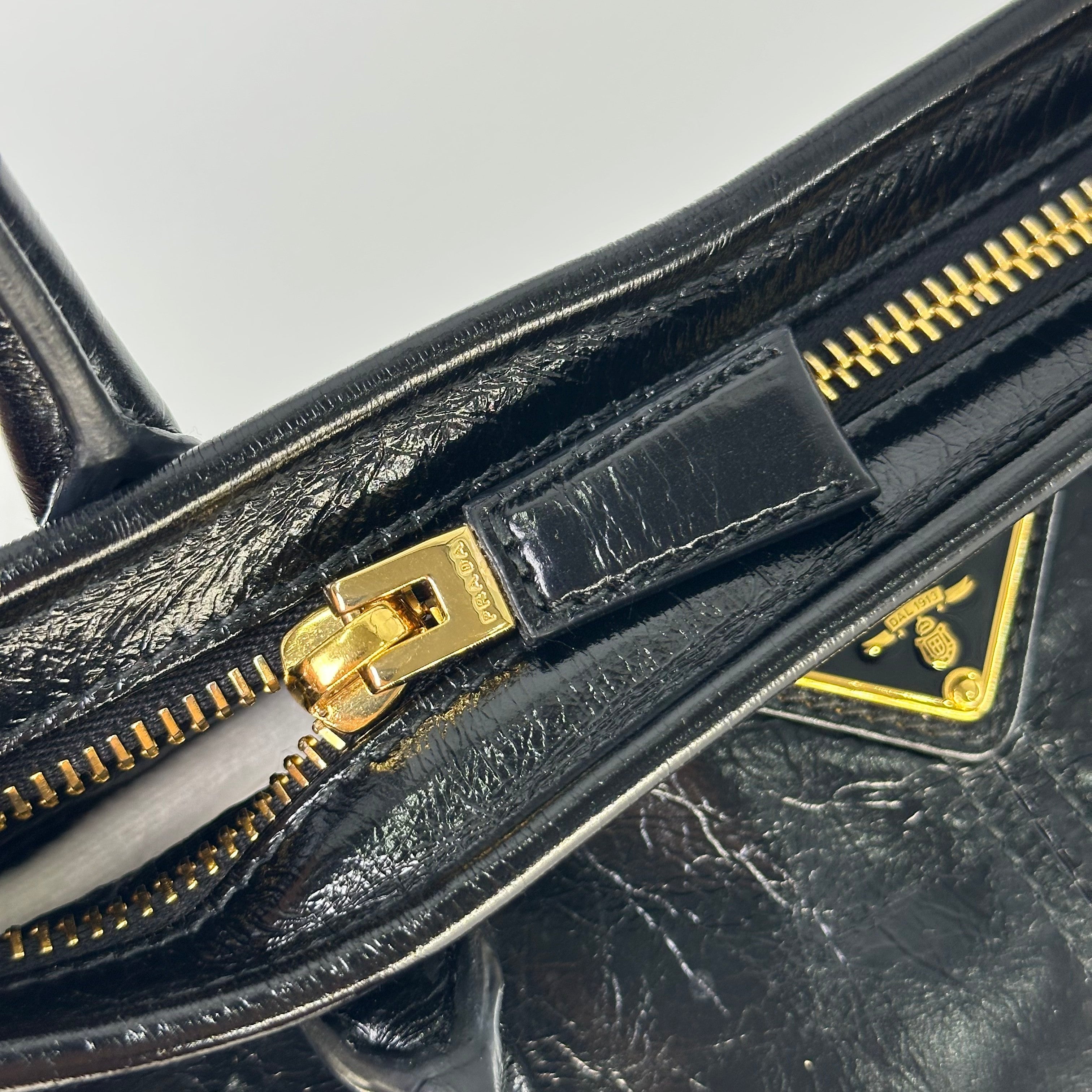 Prada Bonnie Calfskin Leather Handbag Shoulder Bag Crossbody Medium
