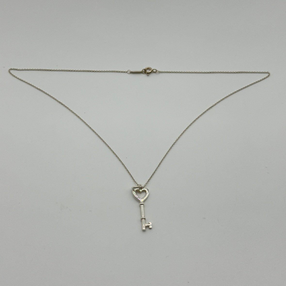 Tiffany&Co. 　sv925 heart key pendant necklace
