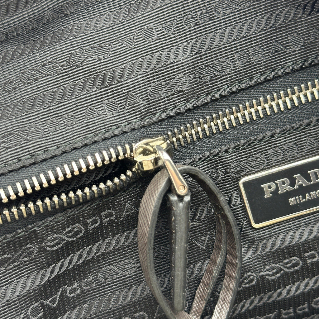 Prada Nylon Boston Black Travel Bag