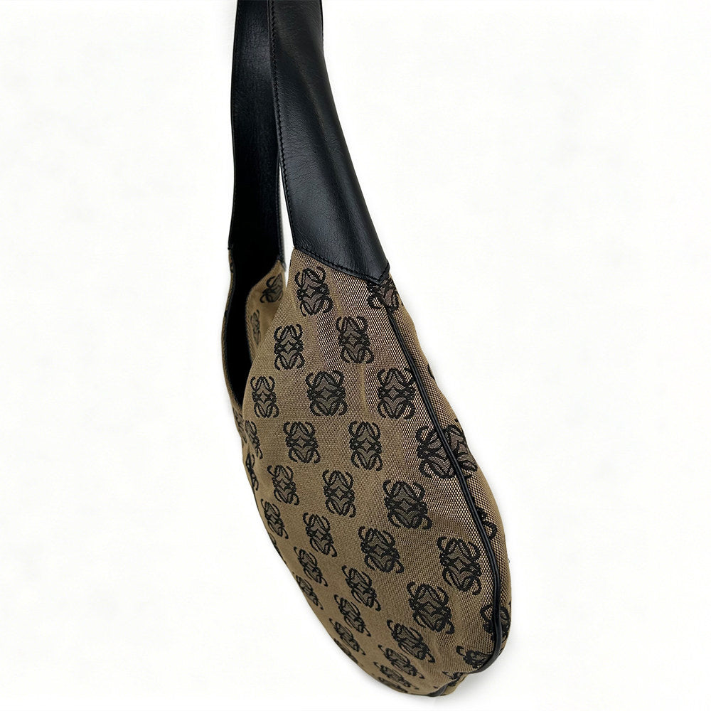 Loewe Logo Print Shoulder Bag Double F Monogram Vintage