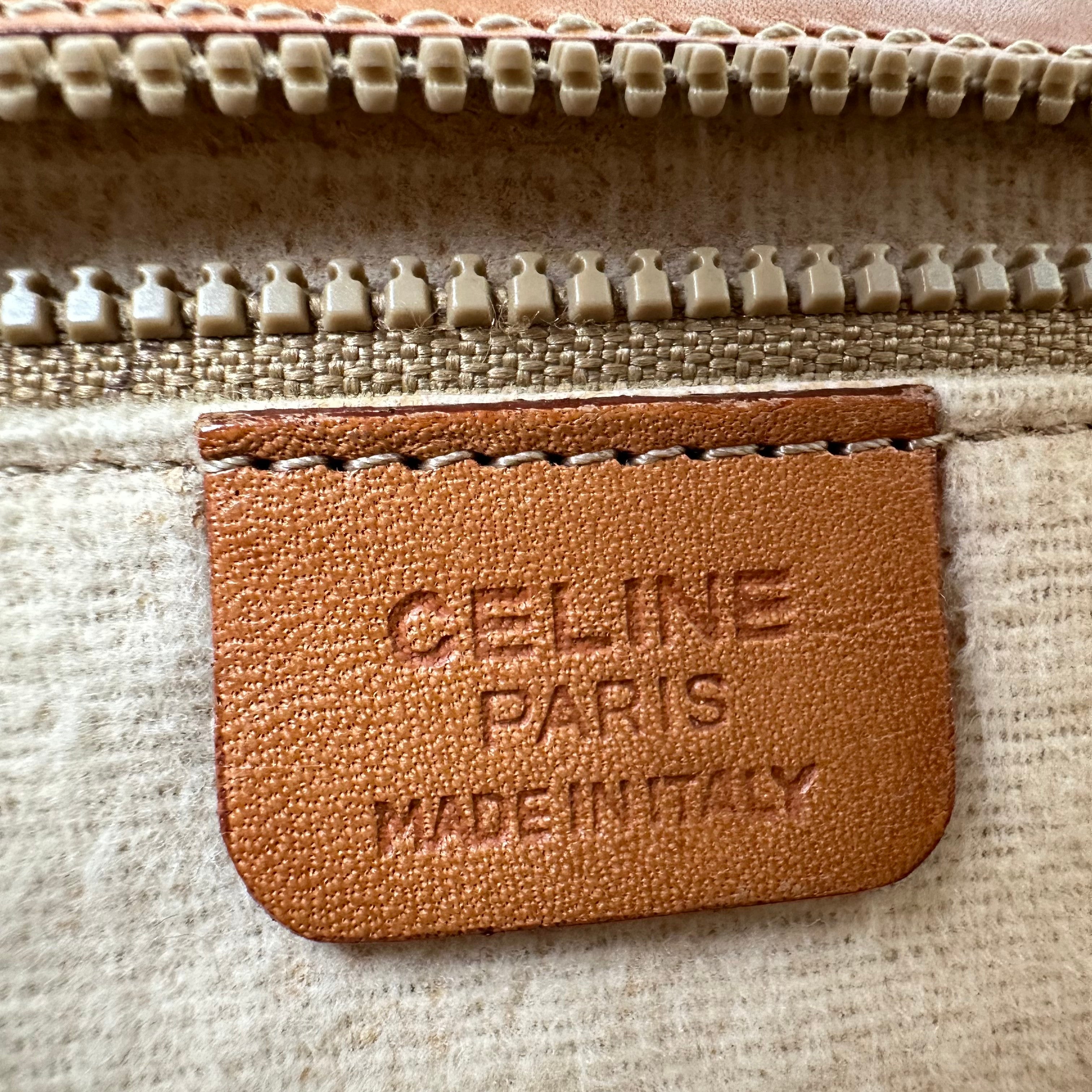Celine Macadam Blason Triomphe Logo Horse Carriage Hardware Leather Shoulder Bag Pochette Sacoche