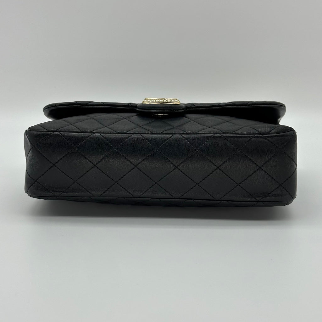 シャネル Westminster Matelasse ラムスキン Faux Pearl チェーン ショルダーバッグ ブラック ゴールド シリーズ