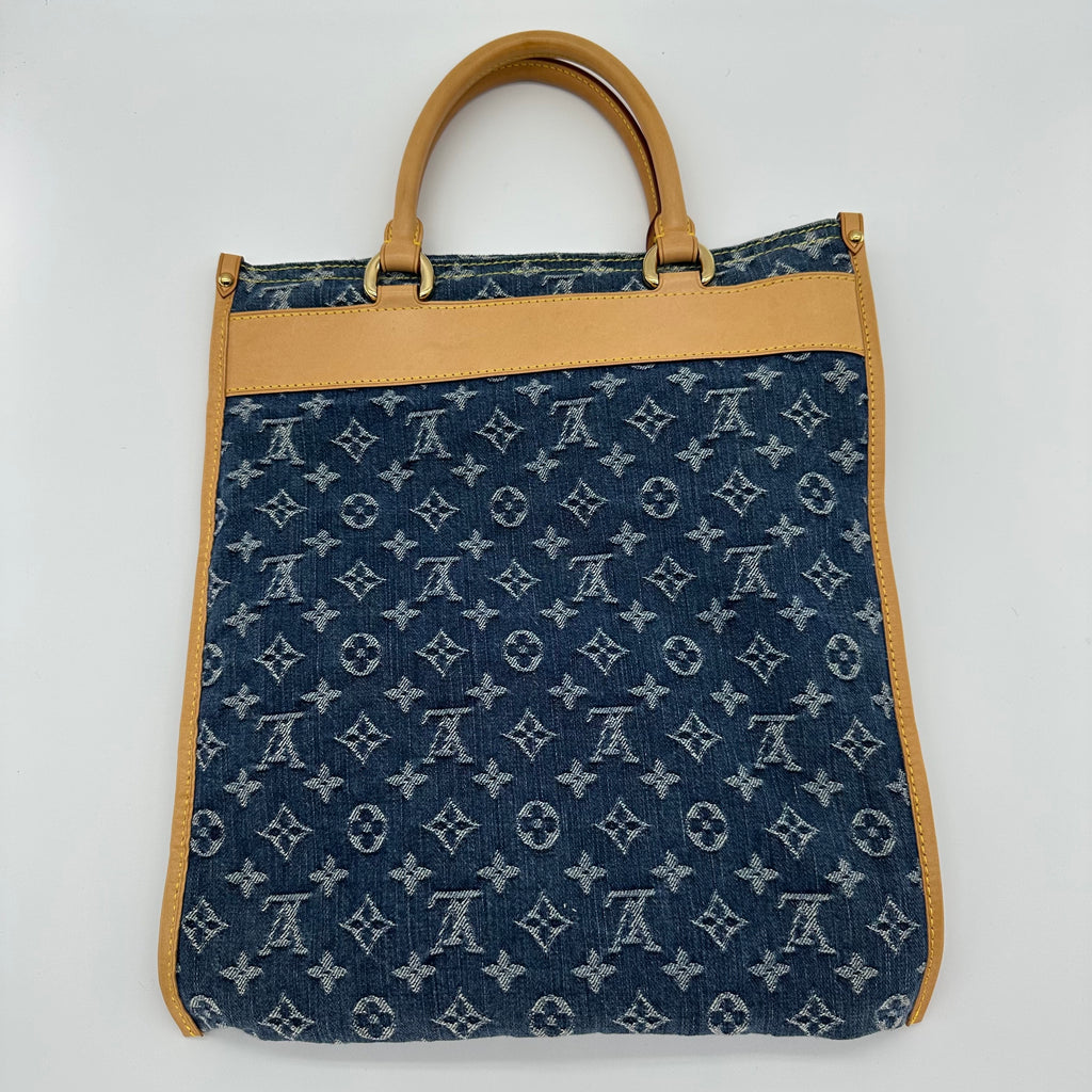 LOUIS VUITTON M95018 Bolso tote shopper plano de mezclilla con monograma