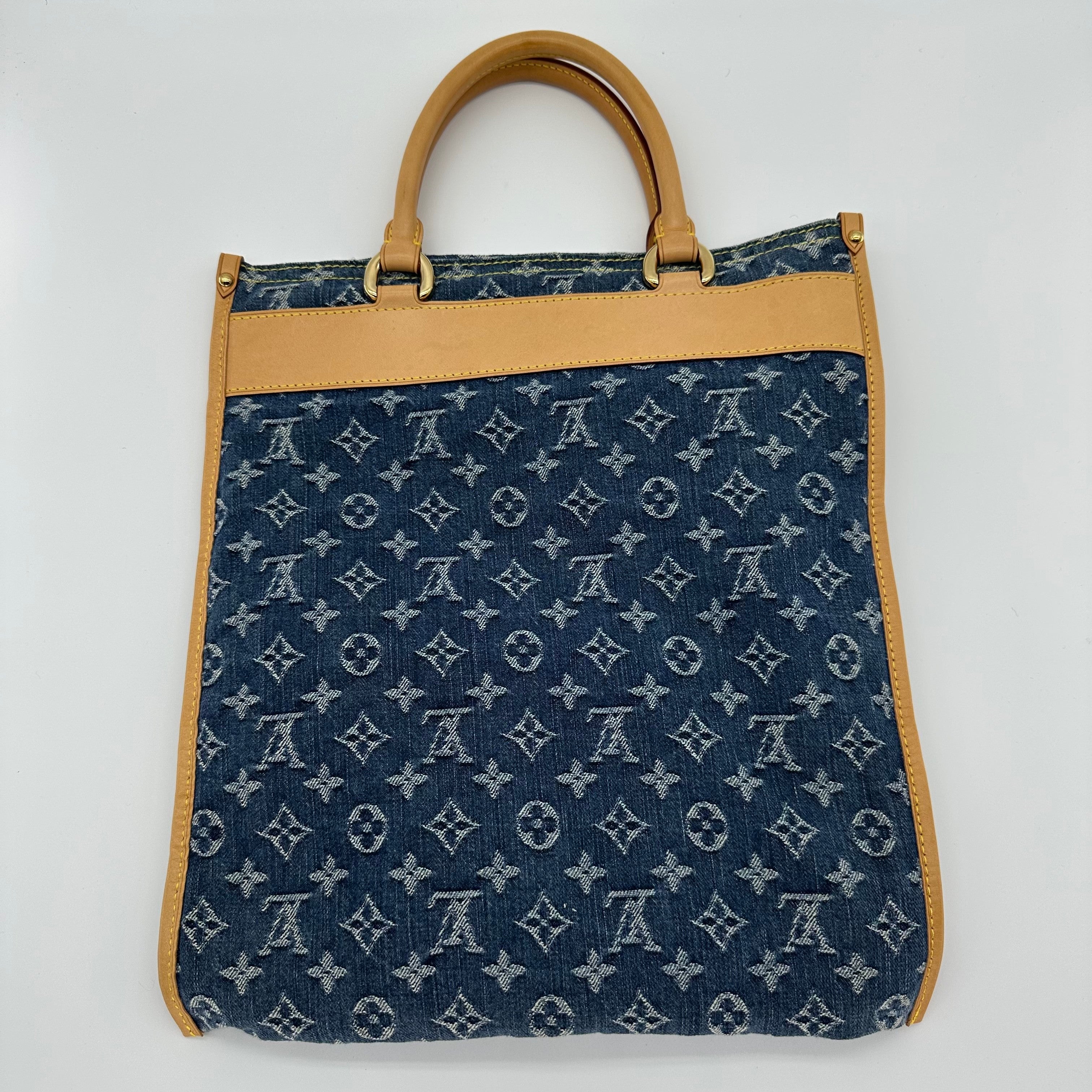 LOUIS VUITTON M95018 Bolso tote shopper plano de mezclilla con monograma