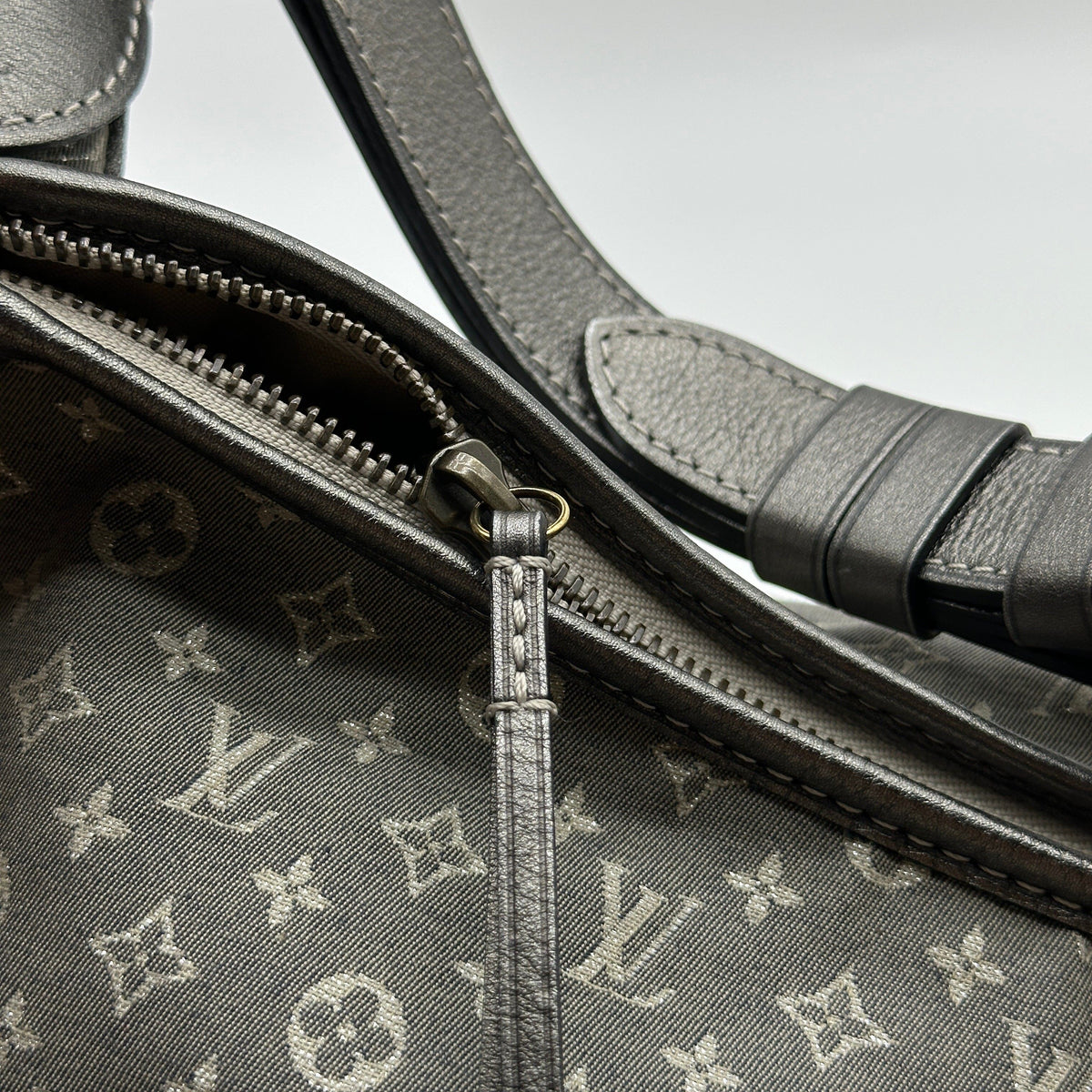 Louis Vuitton Mini Lin Monogram Manon PM Grey Shoulder Bag