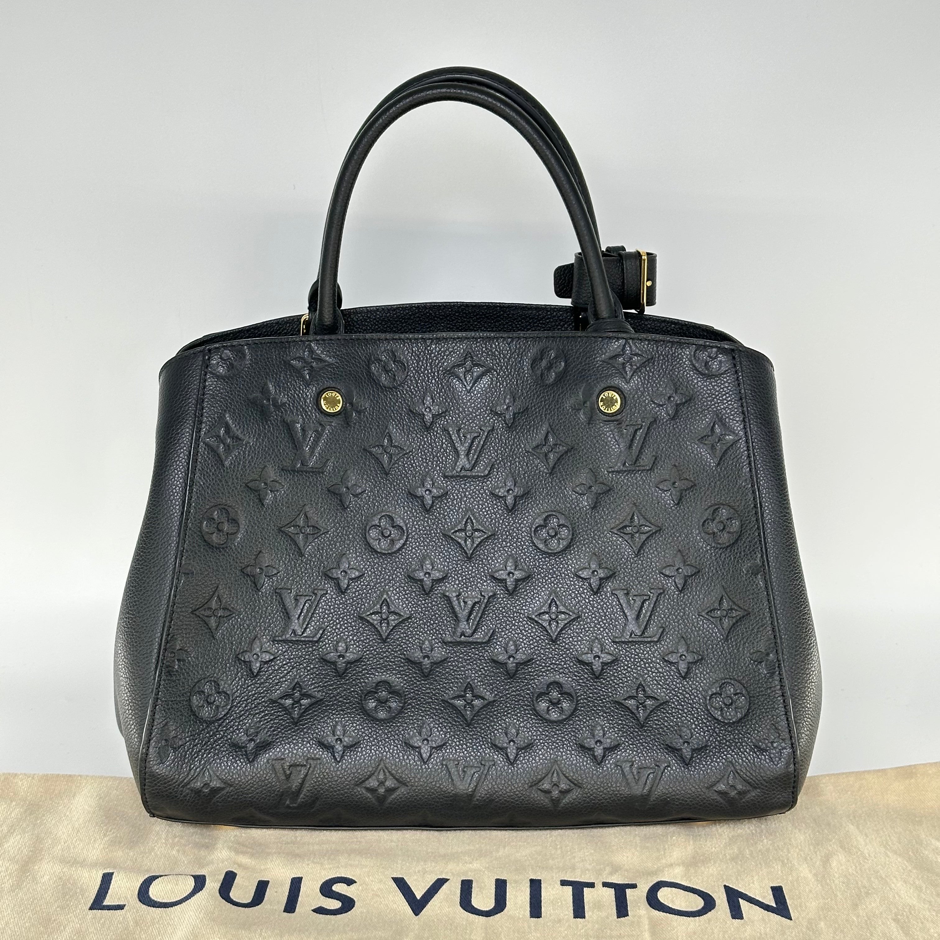 Louis Vuitton Monogram Empreinte Montaigne MM Handbag Shoulder Bag Crossbody M41048