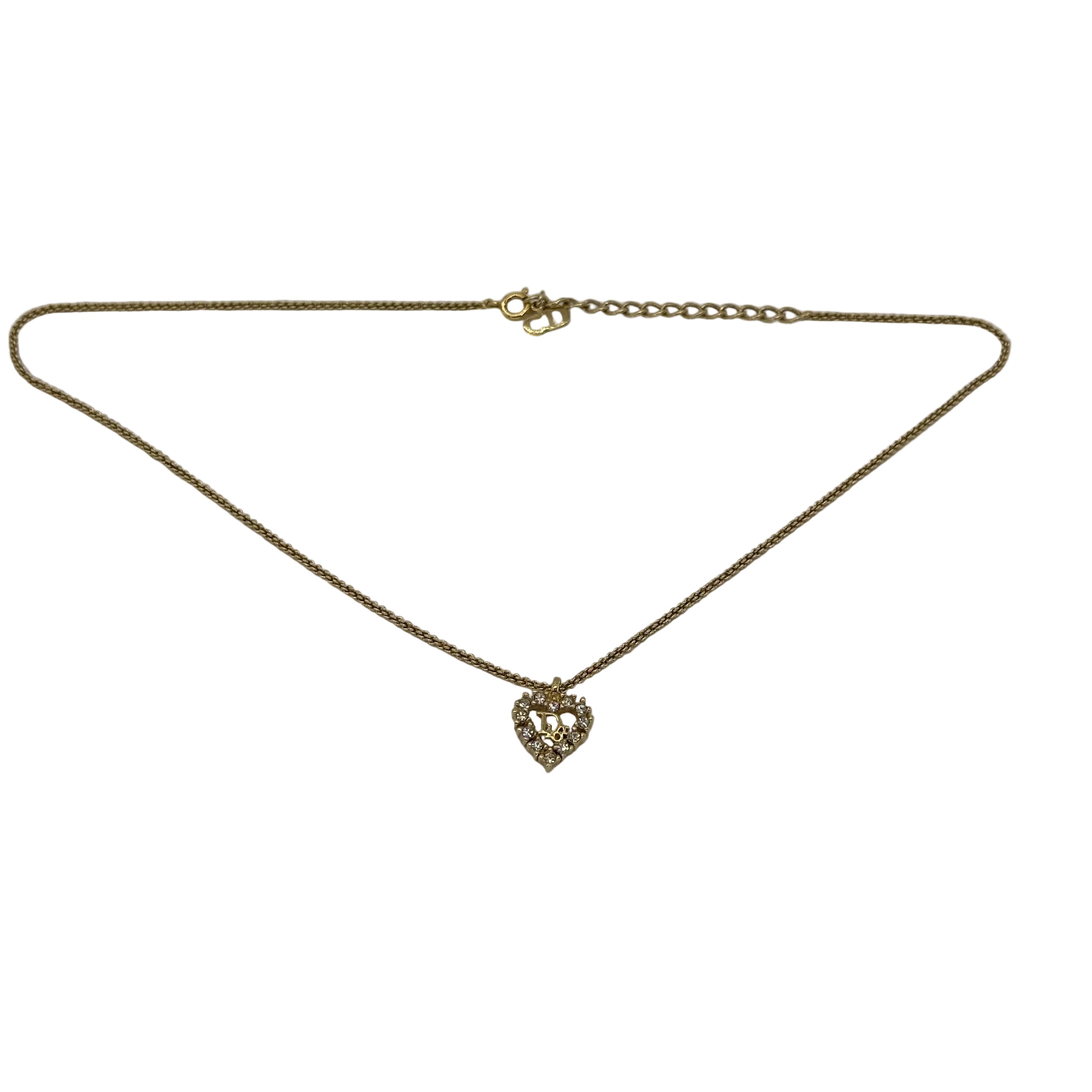 Dior Christian Dior CD Necklace Gold Plated