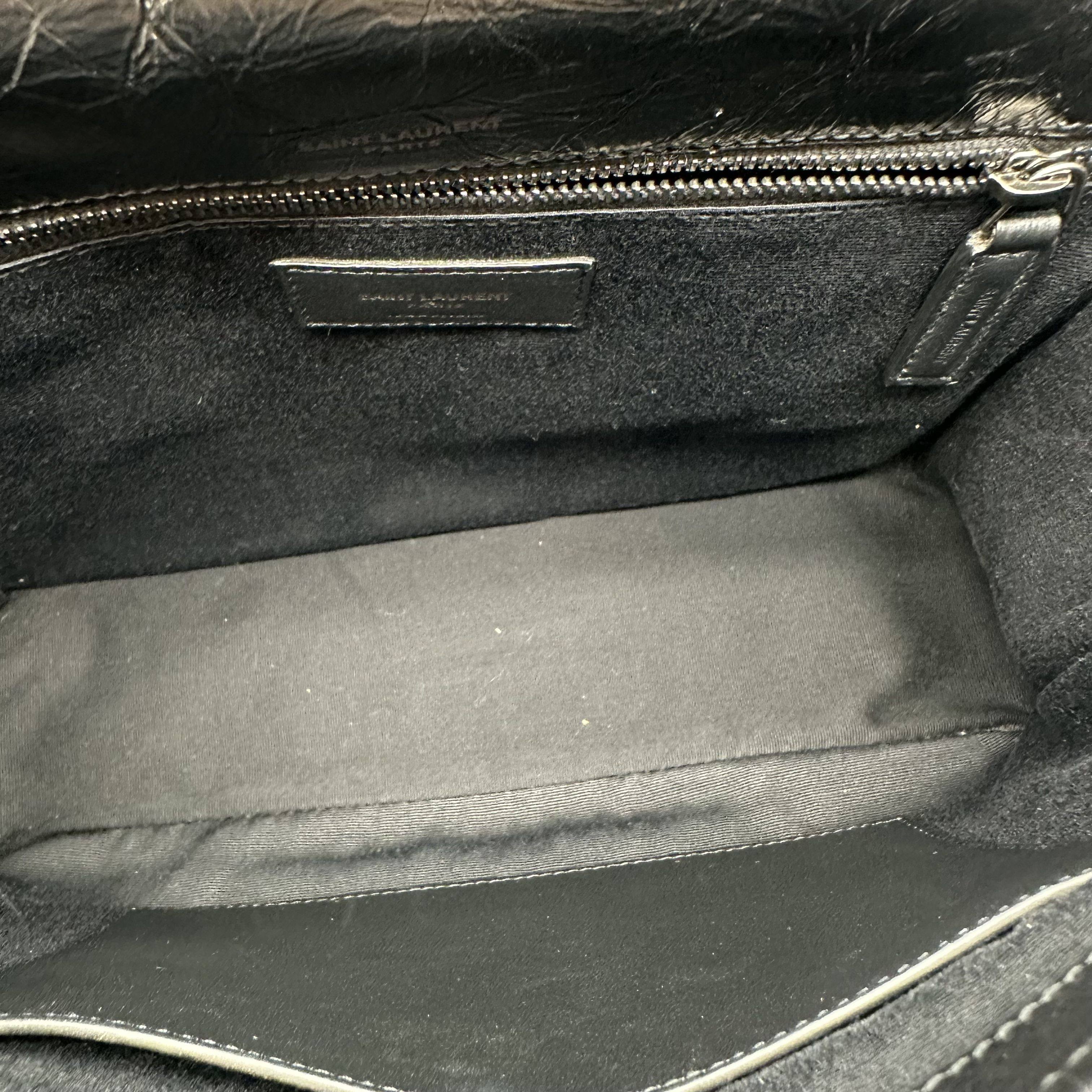 Saint Laurent Paris Niki Leather Chain Shoulder Bag Black